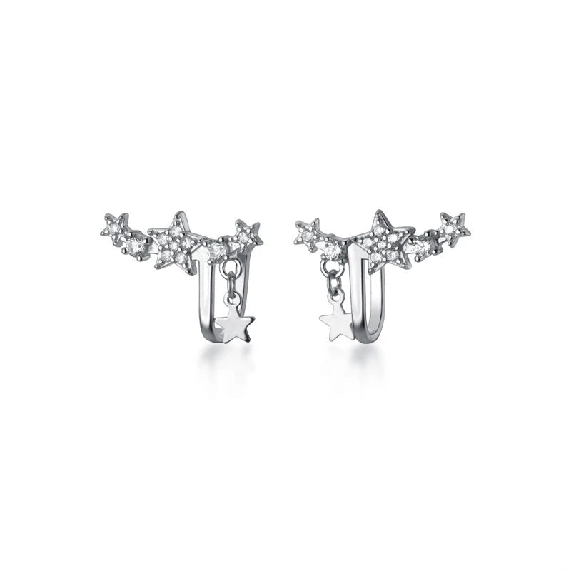 Starlit Curve Ear Cuffs