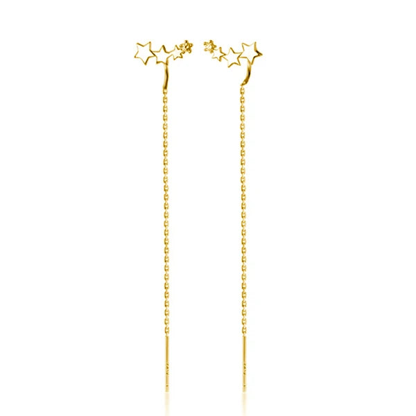 Cosmic Cascade Chain Earrings