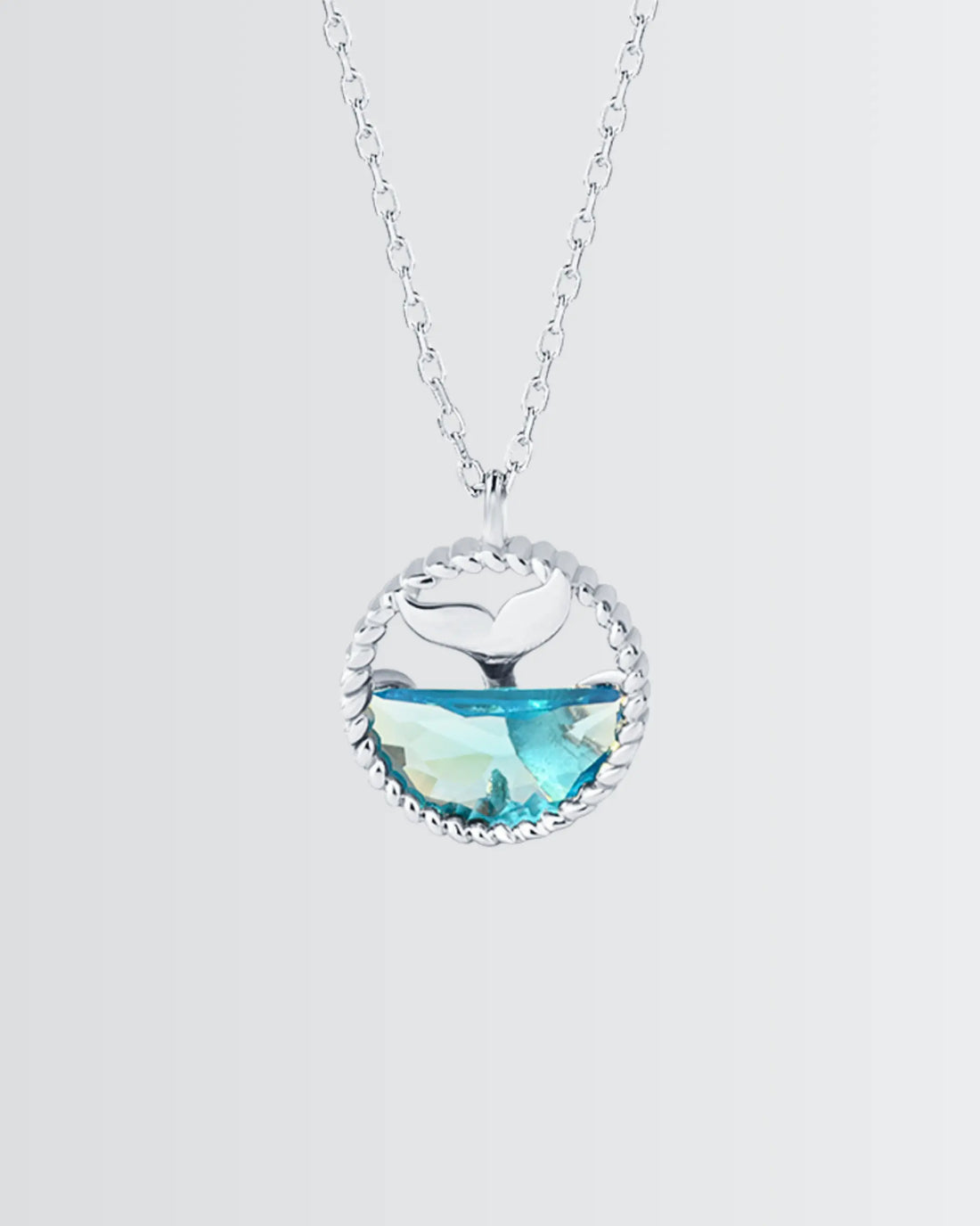 Into the Blue Splash Necklace -  Silver Necklace by BLINGLANE