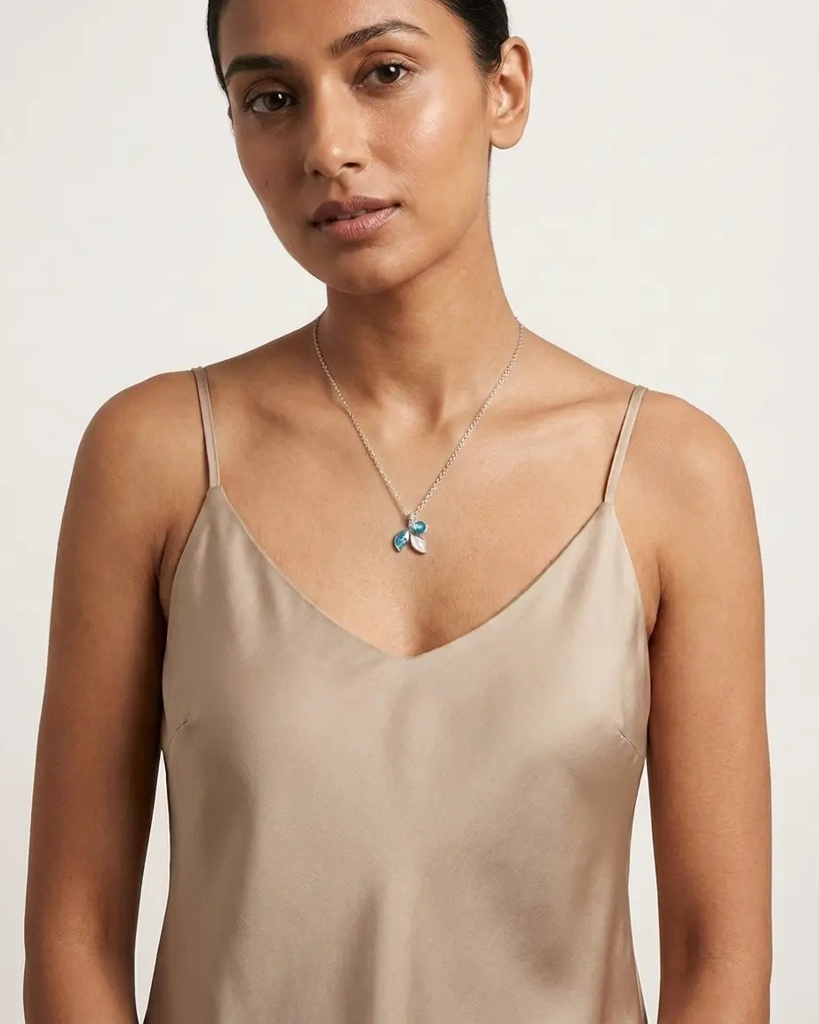 Leafline Elegance Necklace -  Silver Necklace by BLINGLANE
