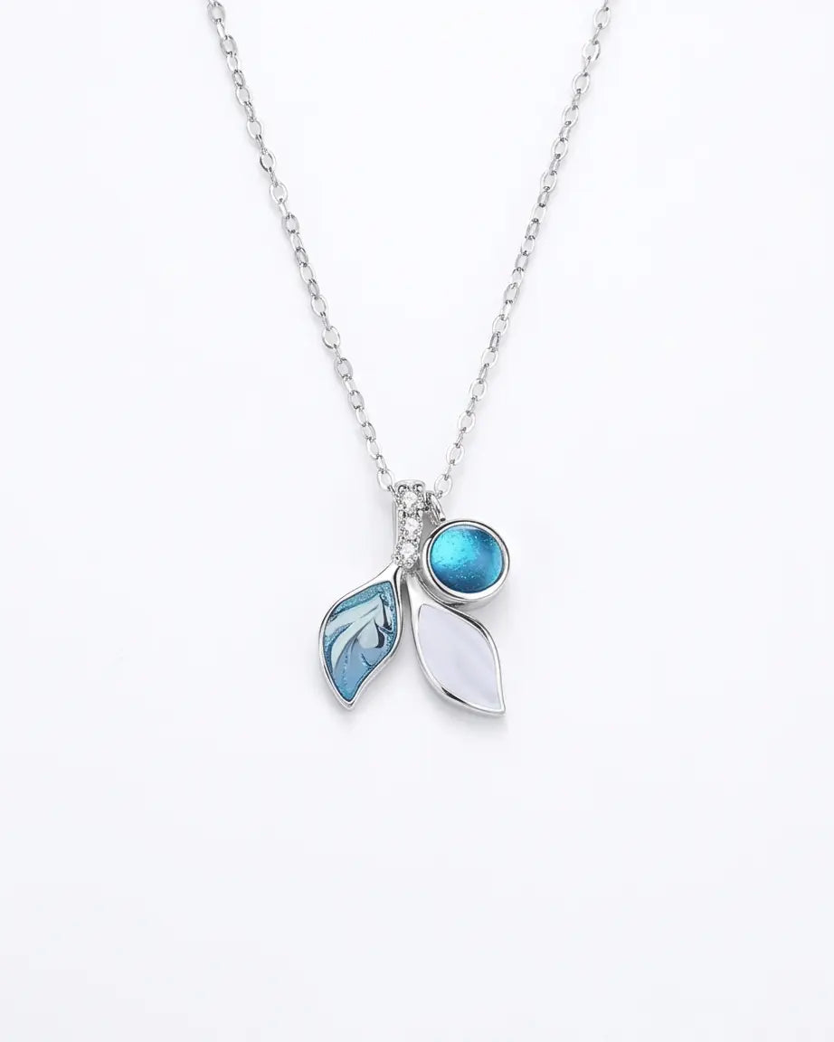 Leafline Elegance Necklace -  Silver Necklace by BLINGLANE