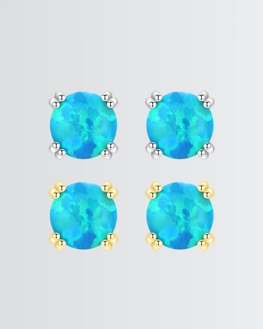 Let Your Ears Catch The Glow Studs -  Silver Earrings by BLINGLANE