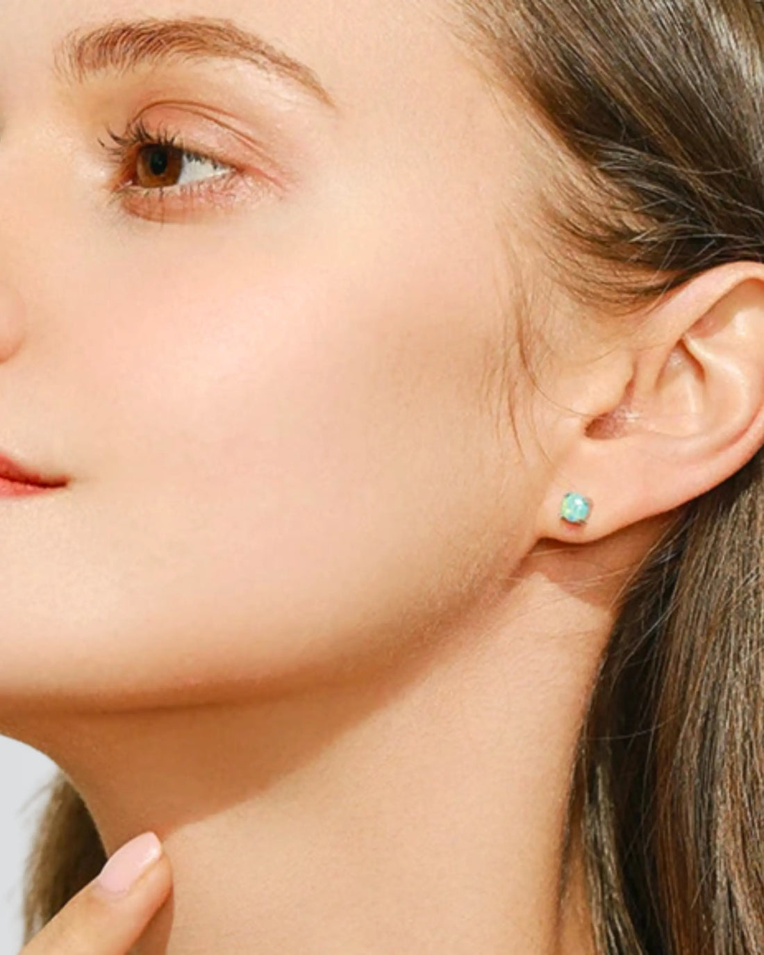 Let Your Ears Catch The Glow Studs -  Silver Earrings by BLINGLANE