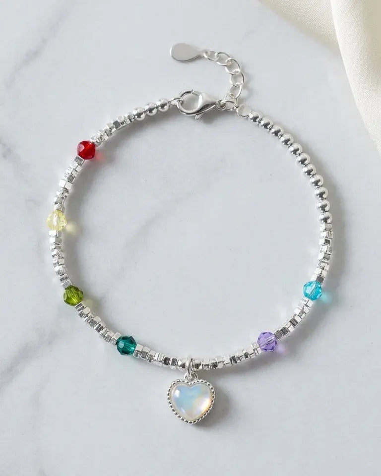 Let Your Heart Shine Bracelet -  Silver Bracelet by BLINGLANE