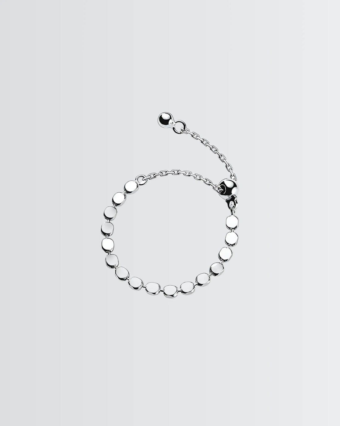 Lilliputian Discs Chain Ring -  Silver Ring by BLINGLANE