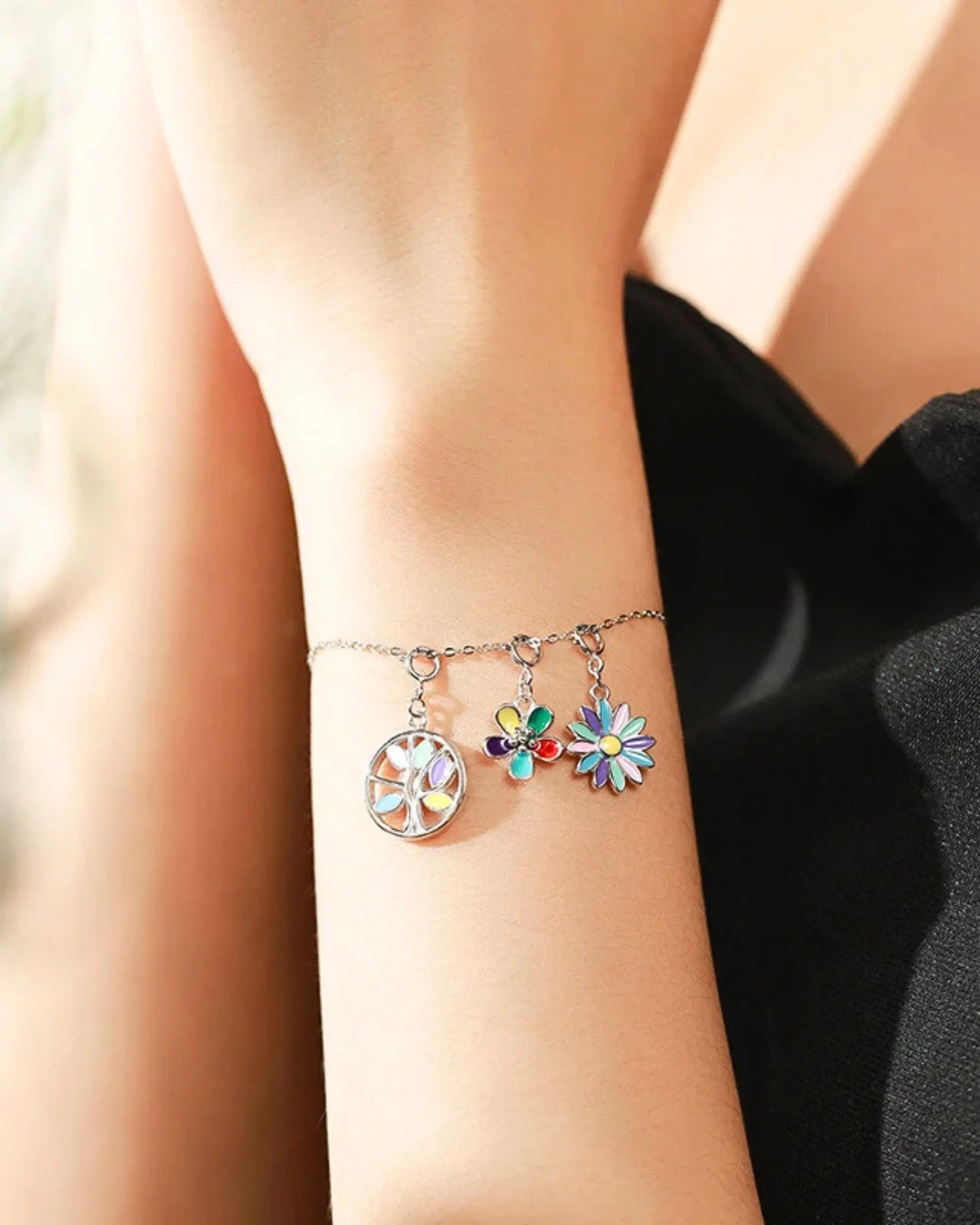 Little Miss Lucky Charms! -  Silver Bracelet by BLINGLANE