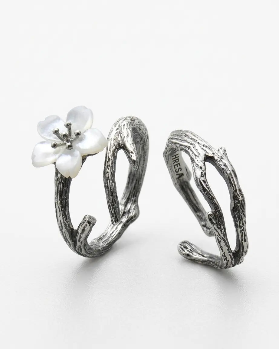 Live Simply Bloom Wildly Love Bands -  Silver Rings by BLINGLANE