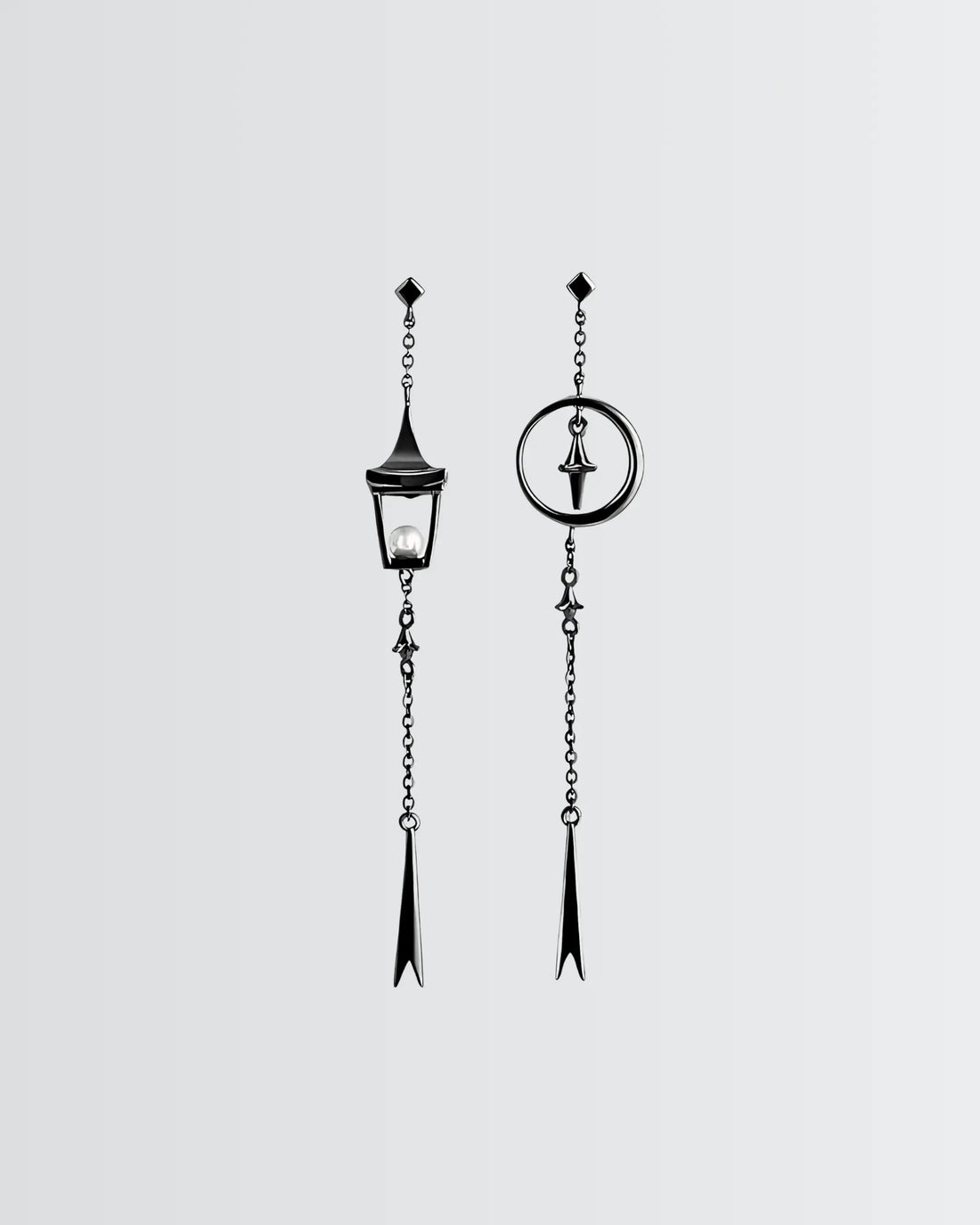 London Nights Drop Earrings -  Silver Earrings by BLINGLANE