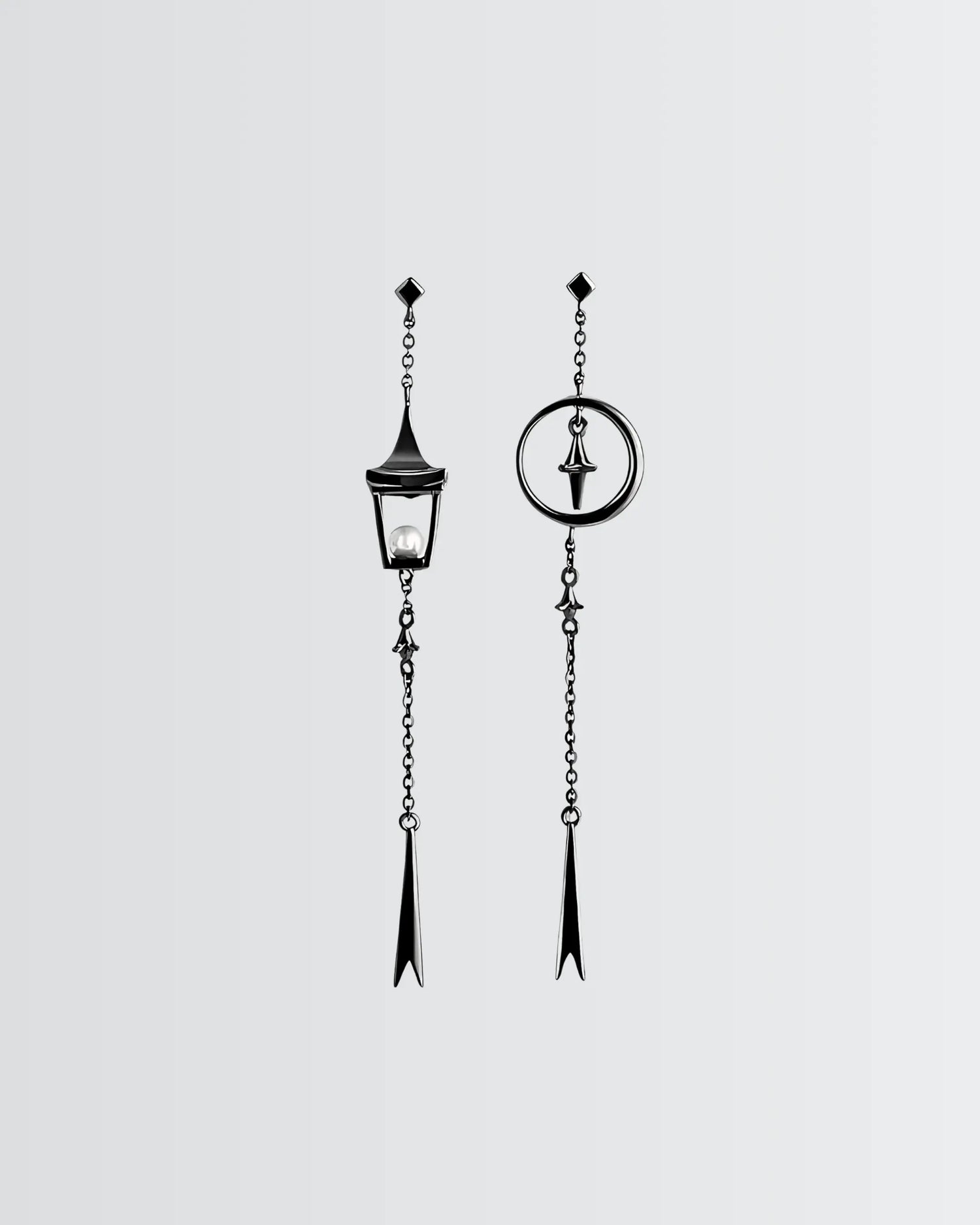 London Nights Drop Earrings -  Silver Earrings by BLINGLANE