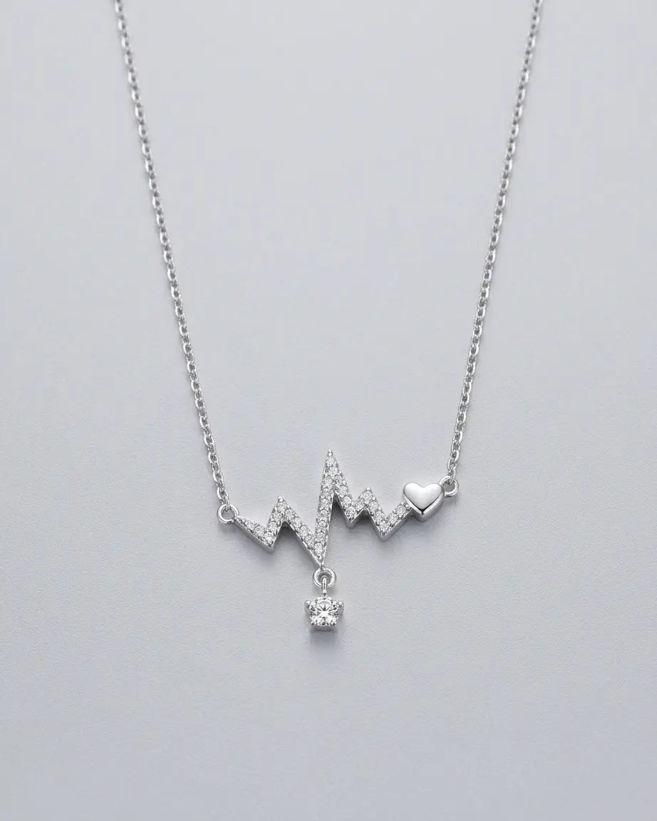 Love in Rhythm Necklace -  Silver Necklace by BLINGLANE