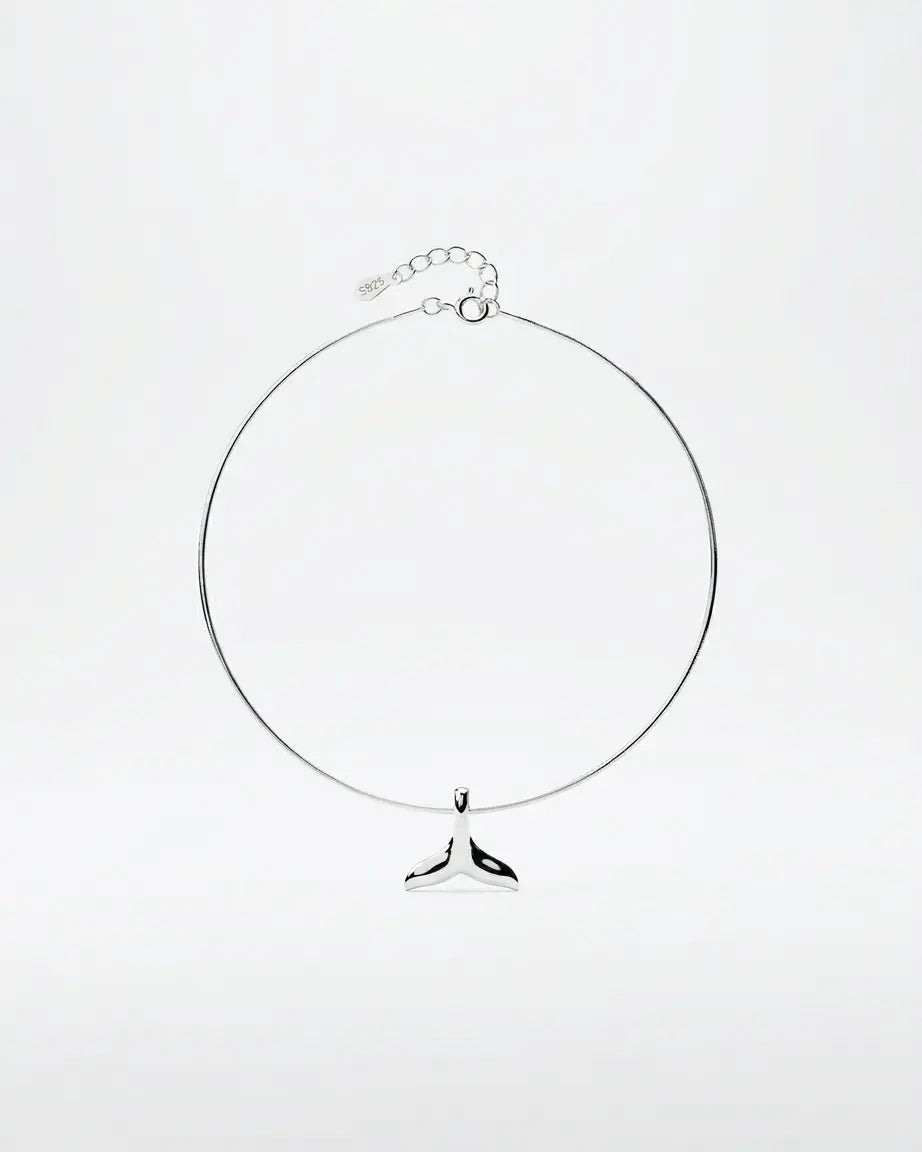 Lovely Dolphin Tail Anklet - Silver Anklet by BLINGLANE