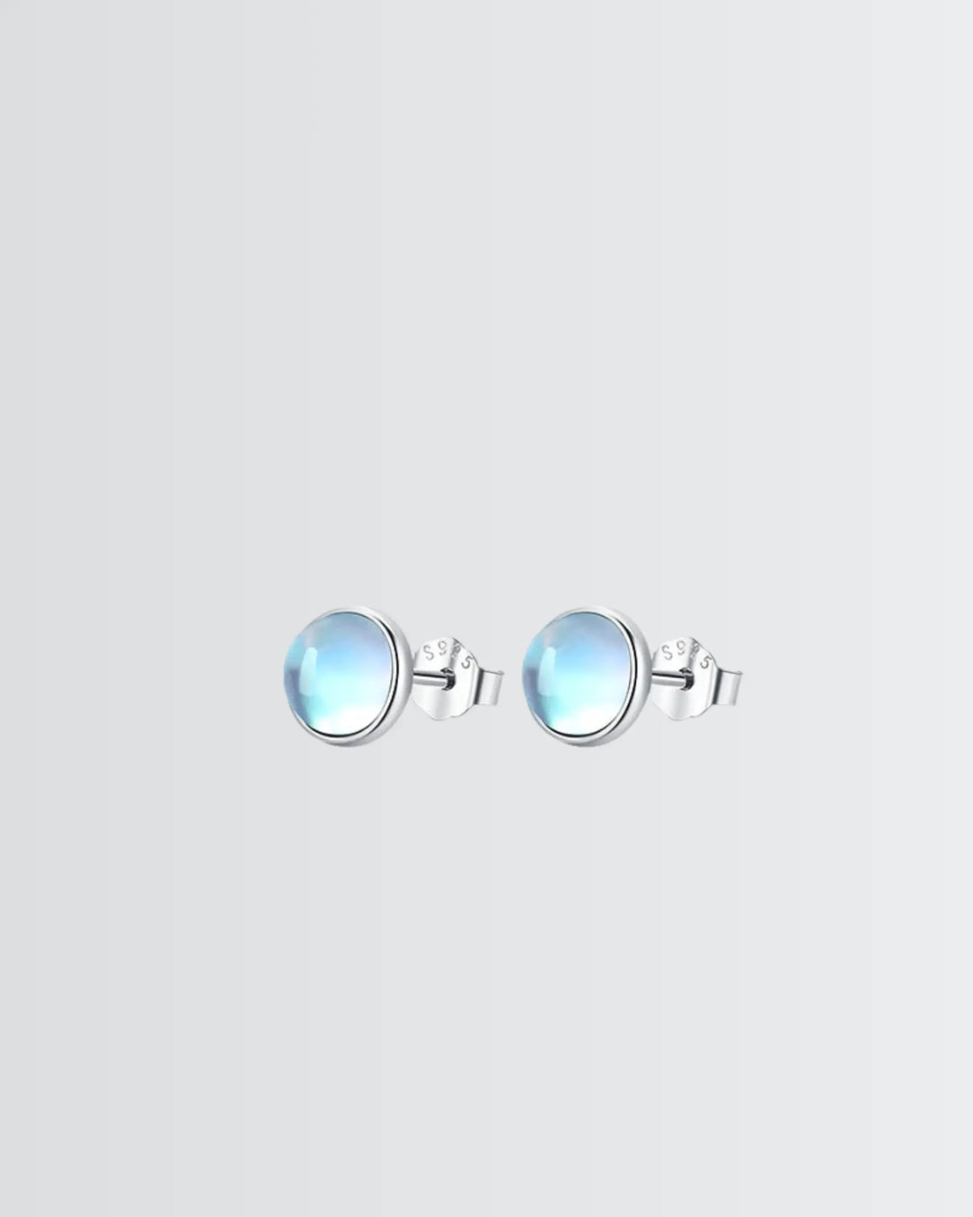 Lunar Glow Studs -  Silver Earrings by BLINGLANE