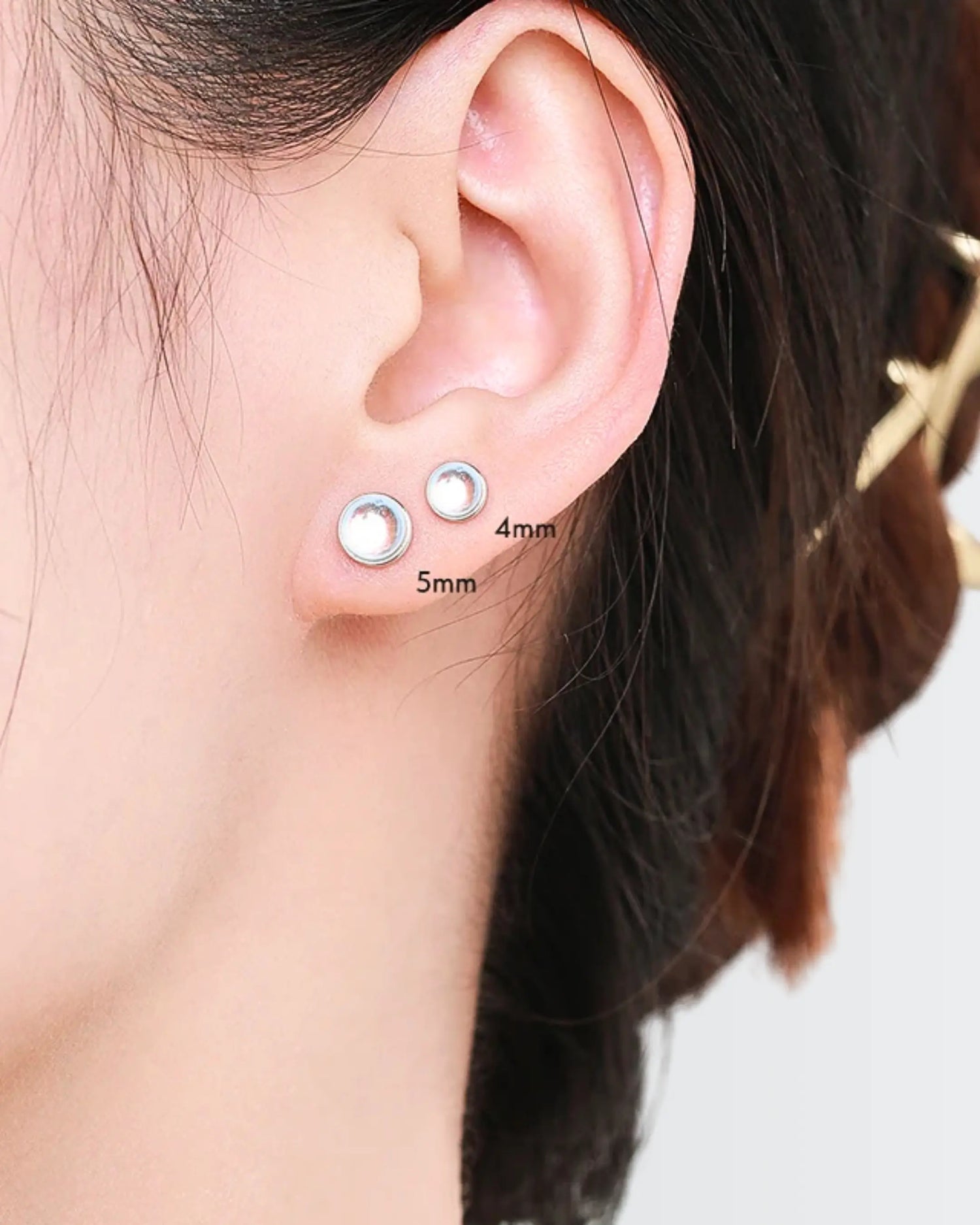 Lunar Glow Studs -  Silver Earrings by BLINGLANE