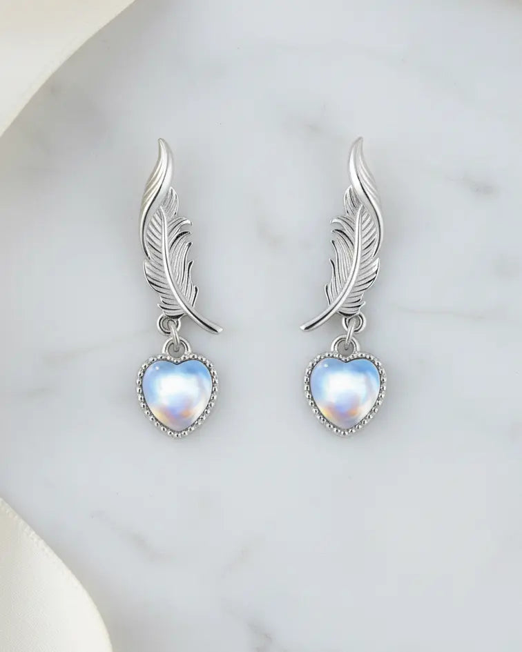 Lush Heart Elite Earrings -  Silver Earrings by BLINGLANE