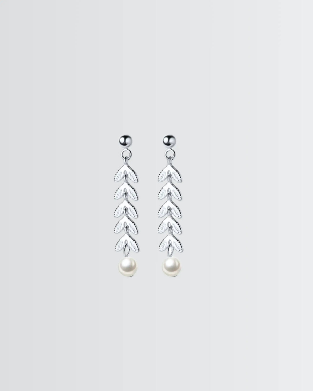 Lush Leaves Elite Earrings - Silver Earrings by BLINGLANE