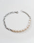 Lustre Links Pearl Bracelet -  Silver Bracelet by BLINGLANE
