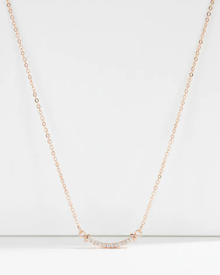 Luxe Line Minimal Necklace -  Silver Necklace by BLINGLANE