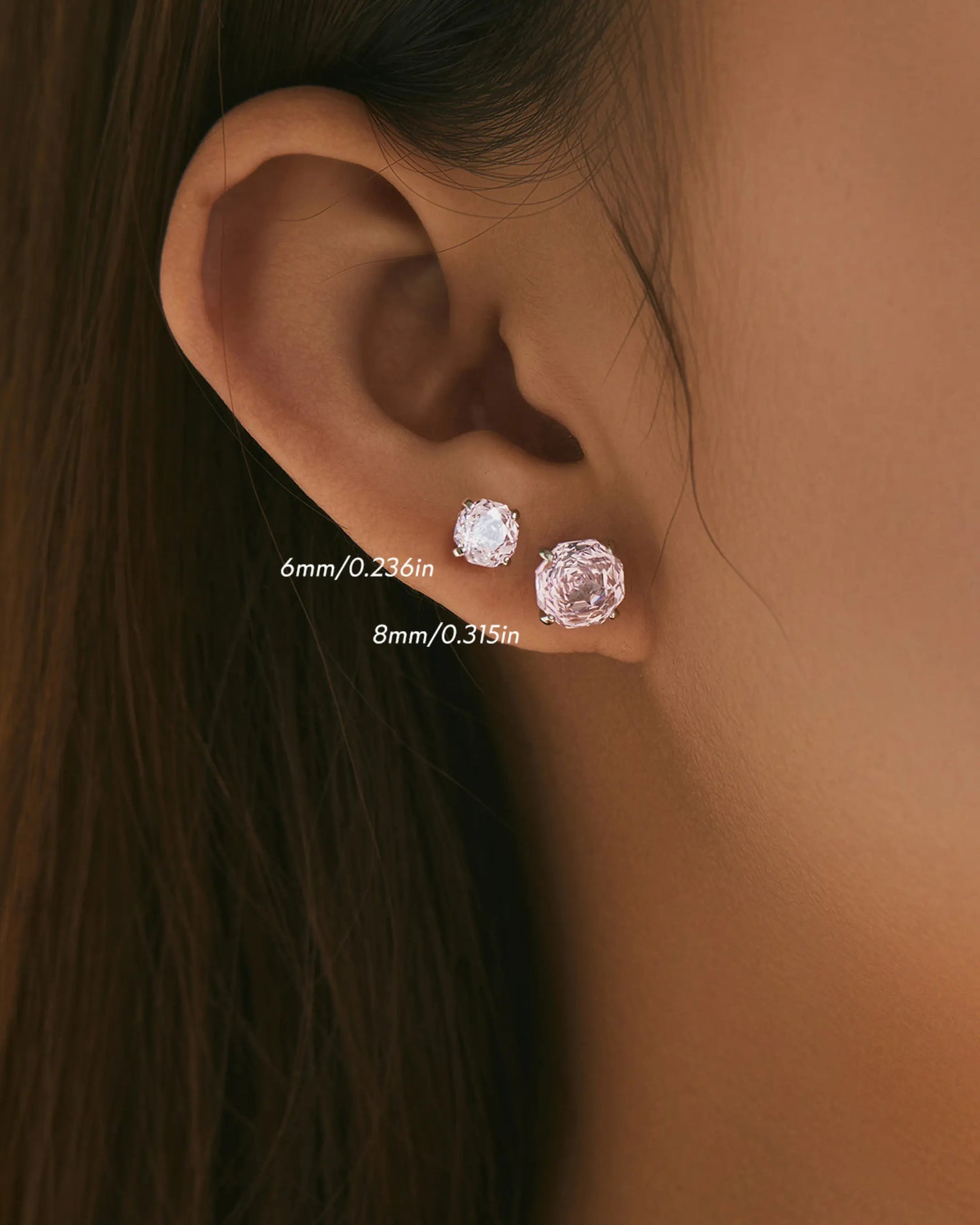 Luxe Solitaire Studs -  Silver Earrings by BLINGLANE