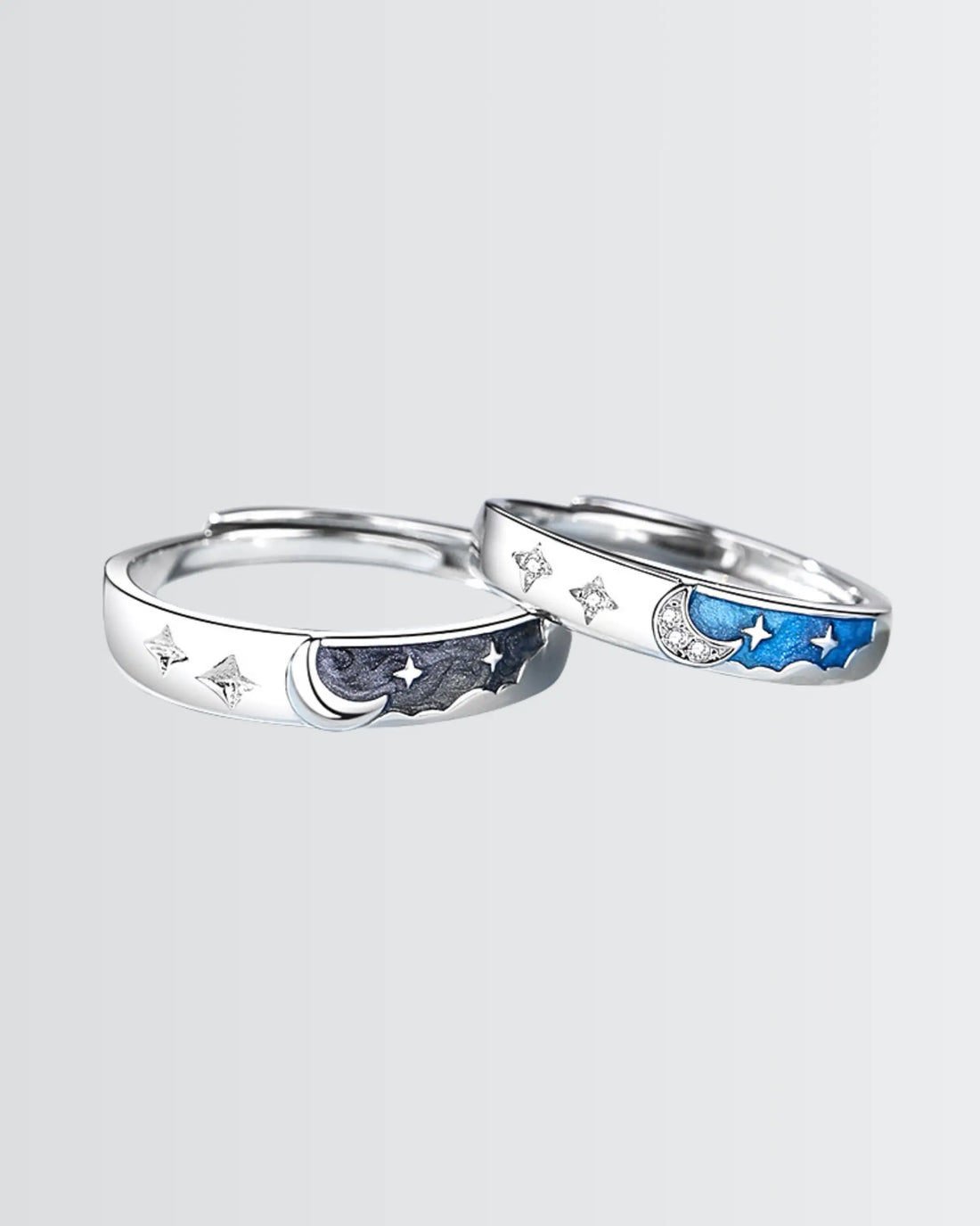 Midnight Muse Love Bands -  Silver Ring by BLINGLANE