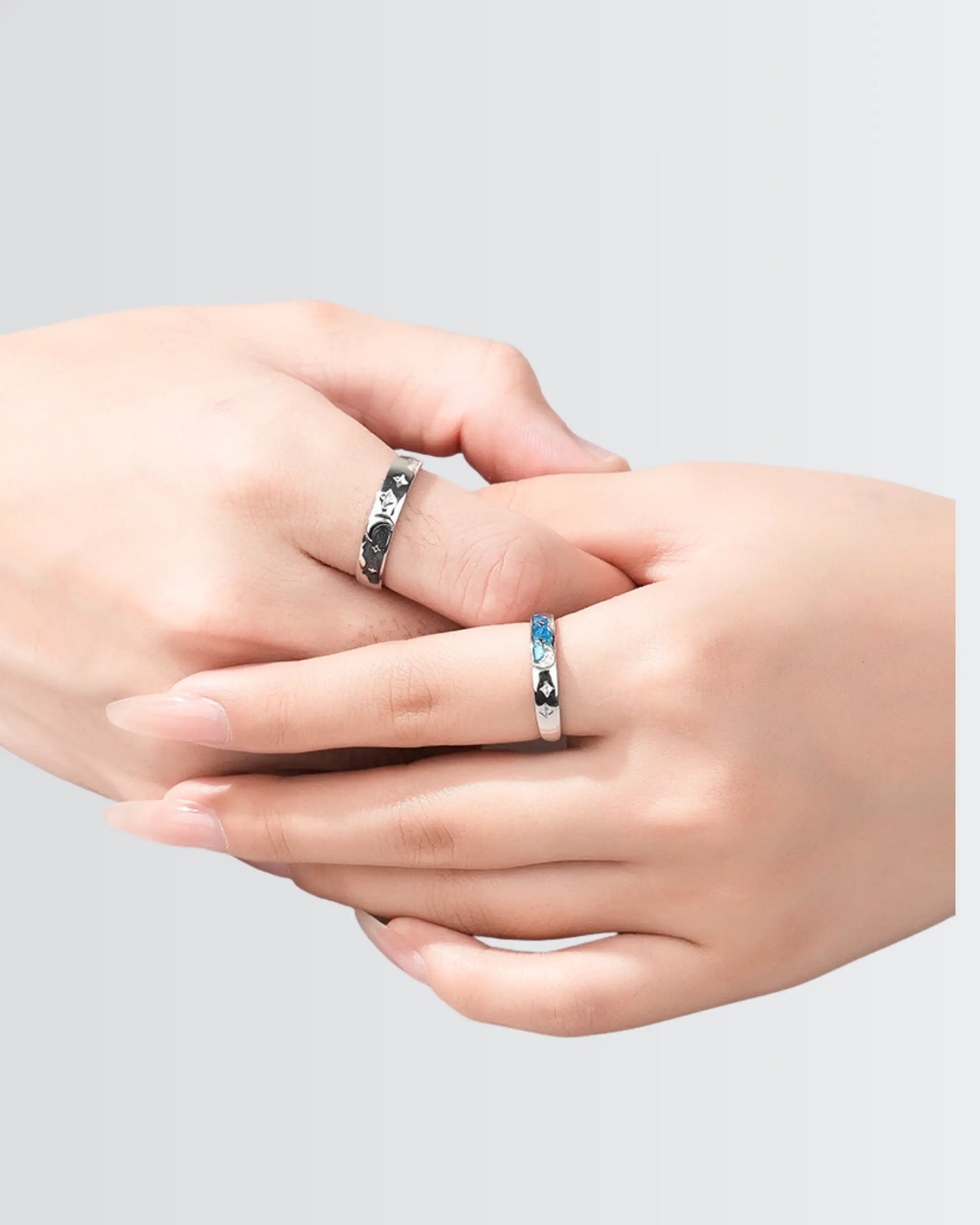 Midnight Muse Love Bands -  Silver Ring by BLINGLANE