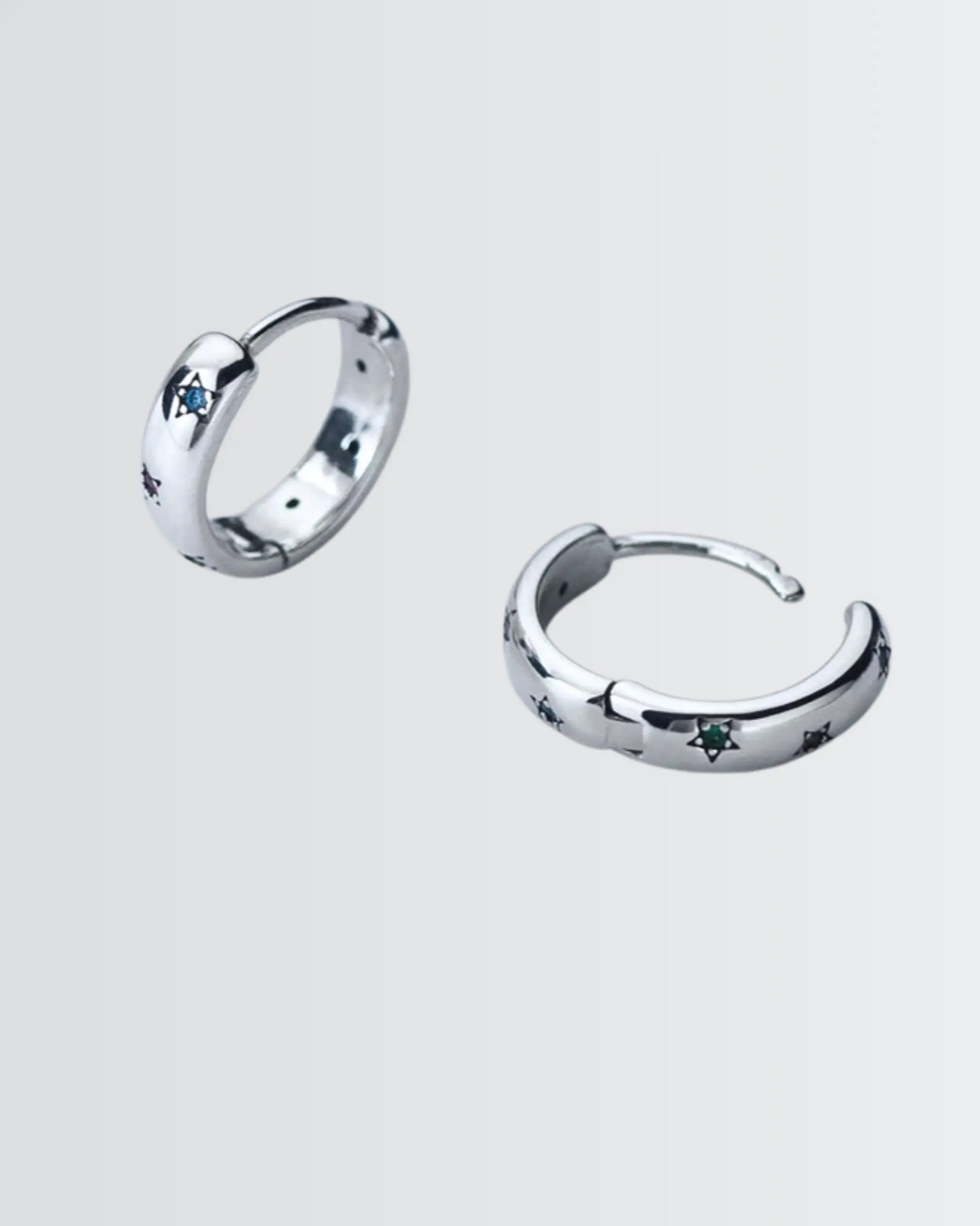 Milky Way Mini Hoops -  Silver Earrings by BLINGLANE