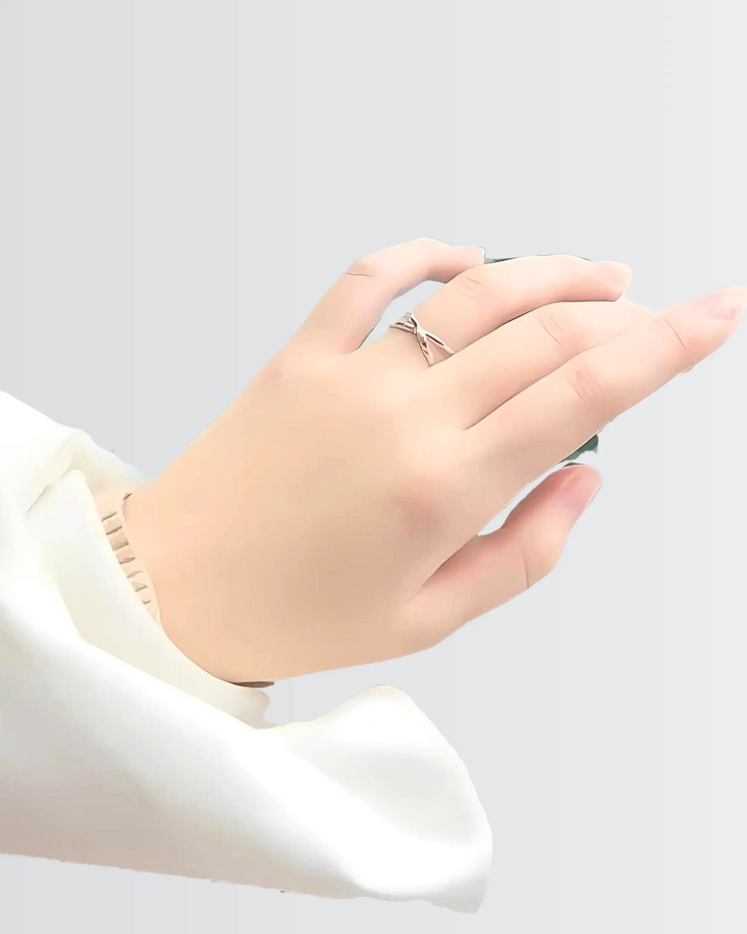 Minimal Crossways Ring -  Silver Ring by BLINGLANE