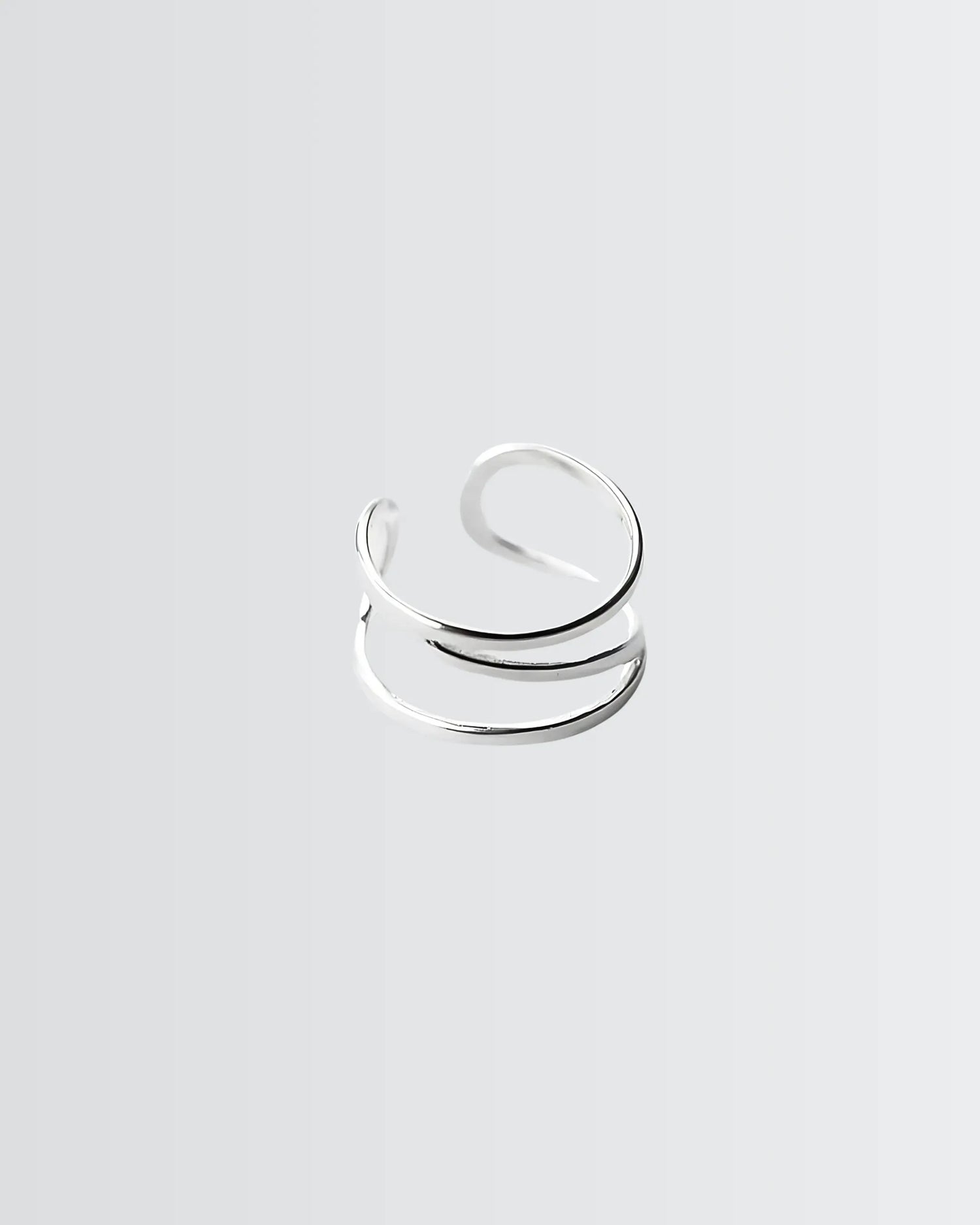 Minimal Crossways Ring -  Silver Ring by BLINGLANE