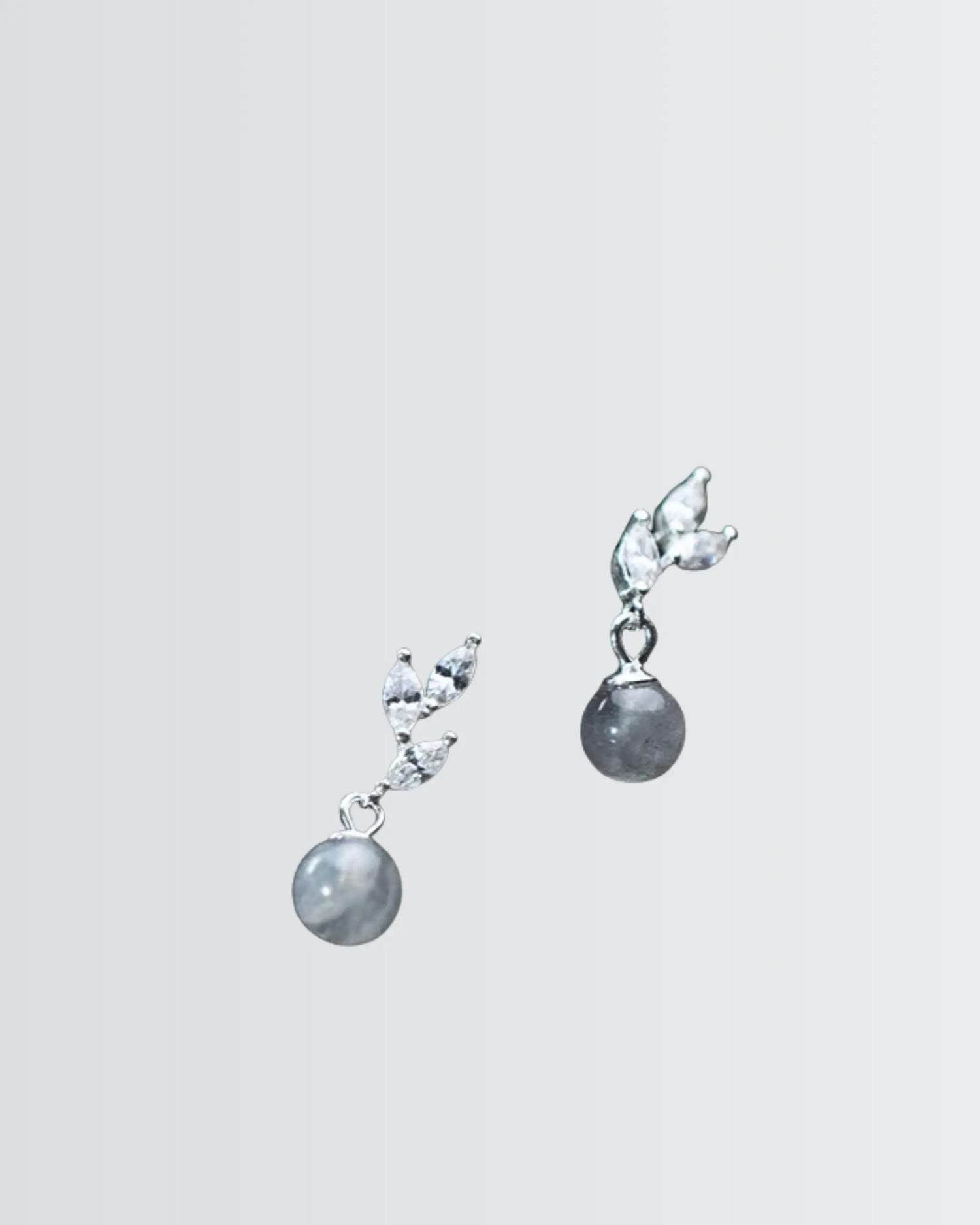 Minimal Leaflet Studs -  Silver Earrings by BLINGLANE