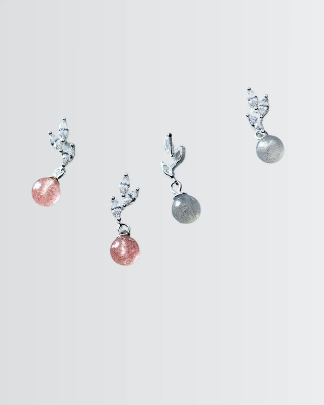 Minimal Leaflet Studs -  Silver Earrings by BLINGLANE