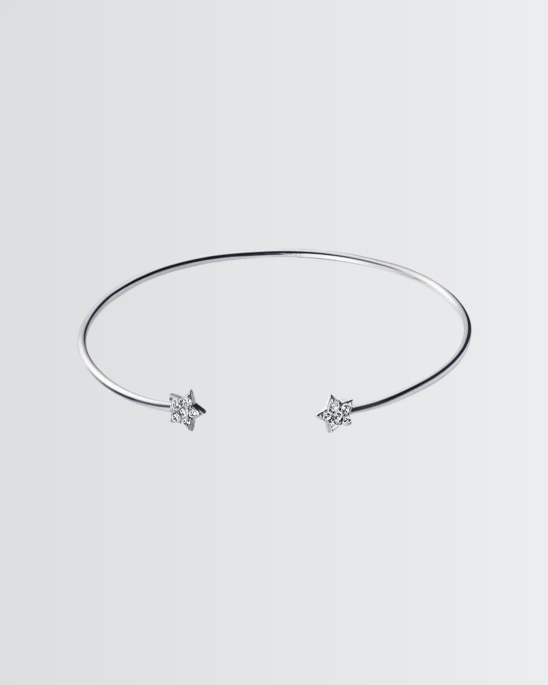 Minimal Star Sleek Cuff -  Silver Bracelet by BLINGLANE