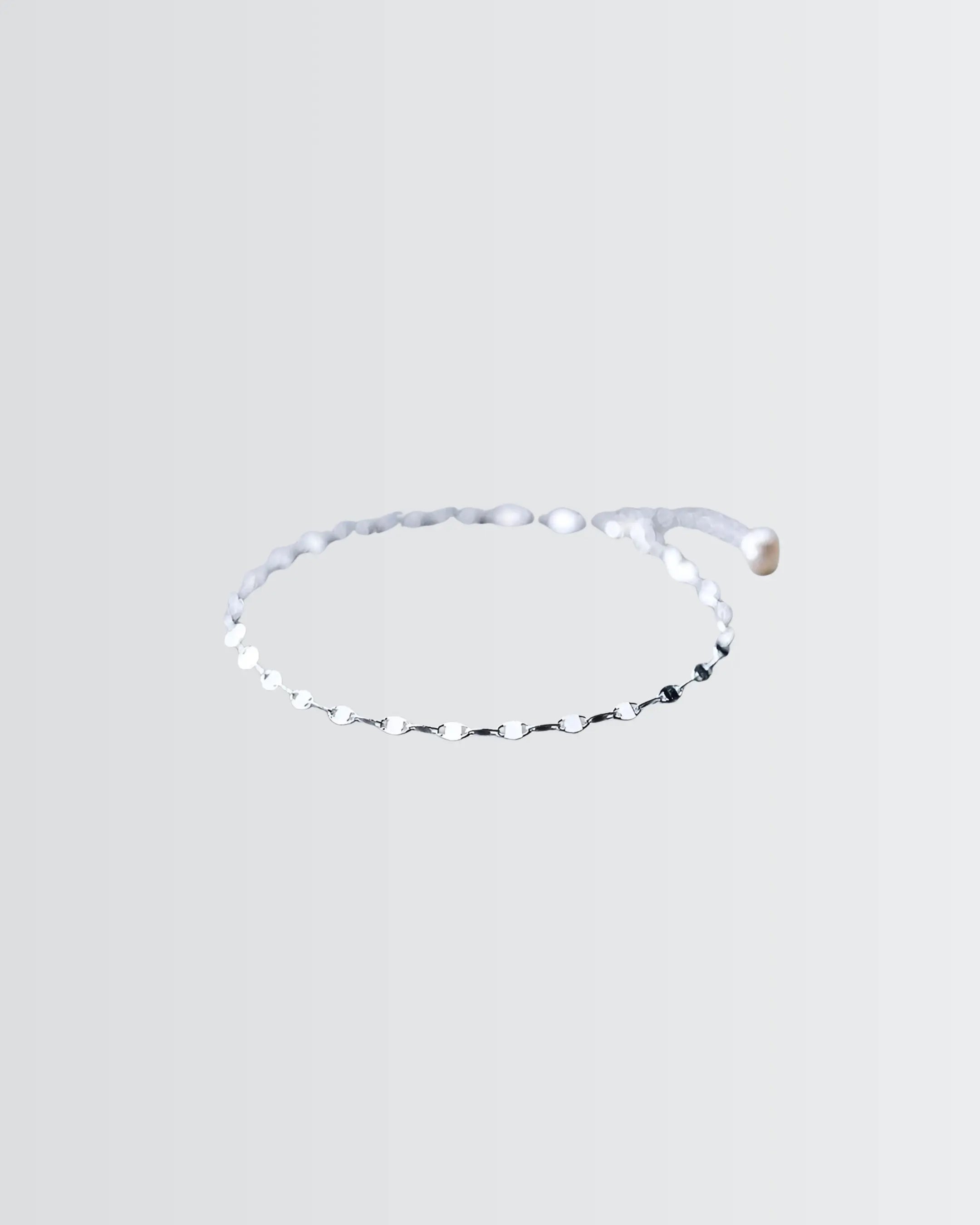 Minuscule Discs Anklet -  Silver Anklet by BLINGLANE