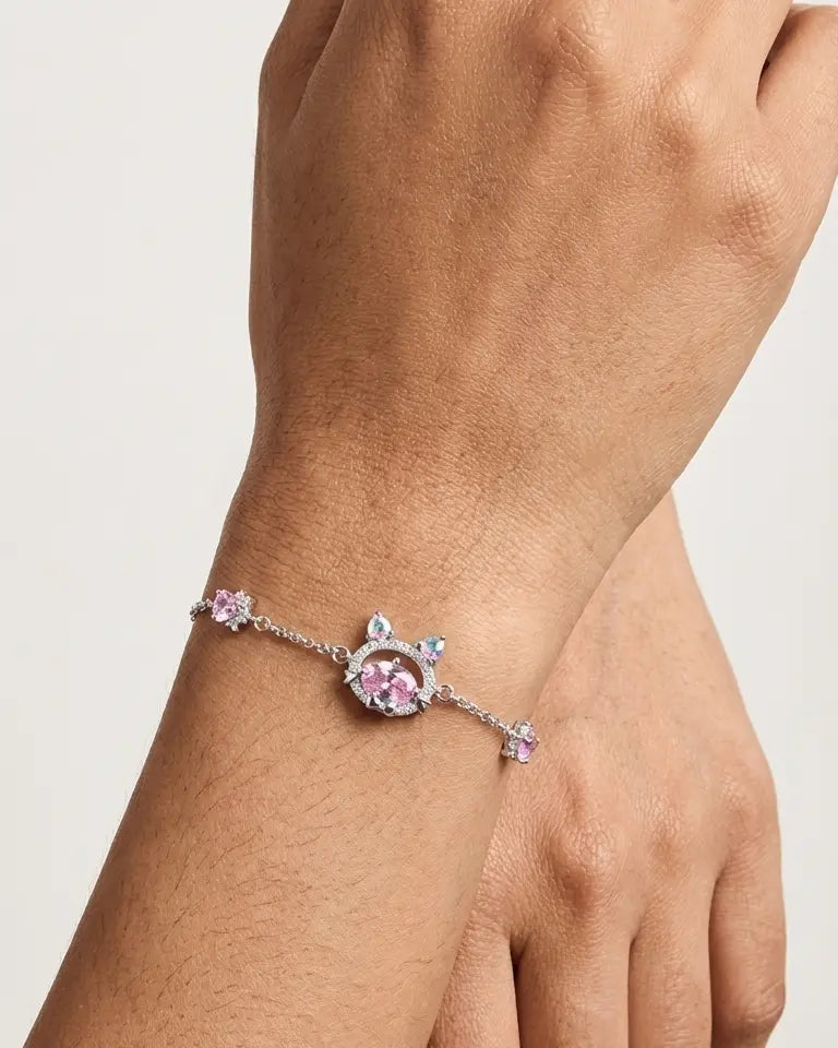 My Heart Meows For You Bracelet -  Silver Bracelet by BLINGLANE