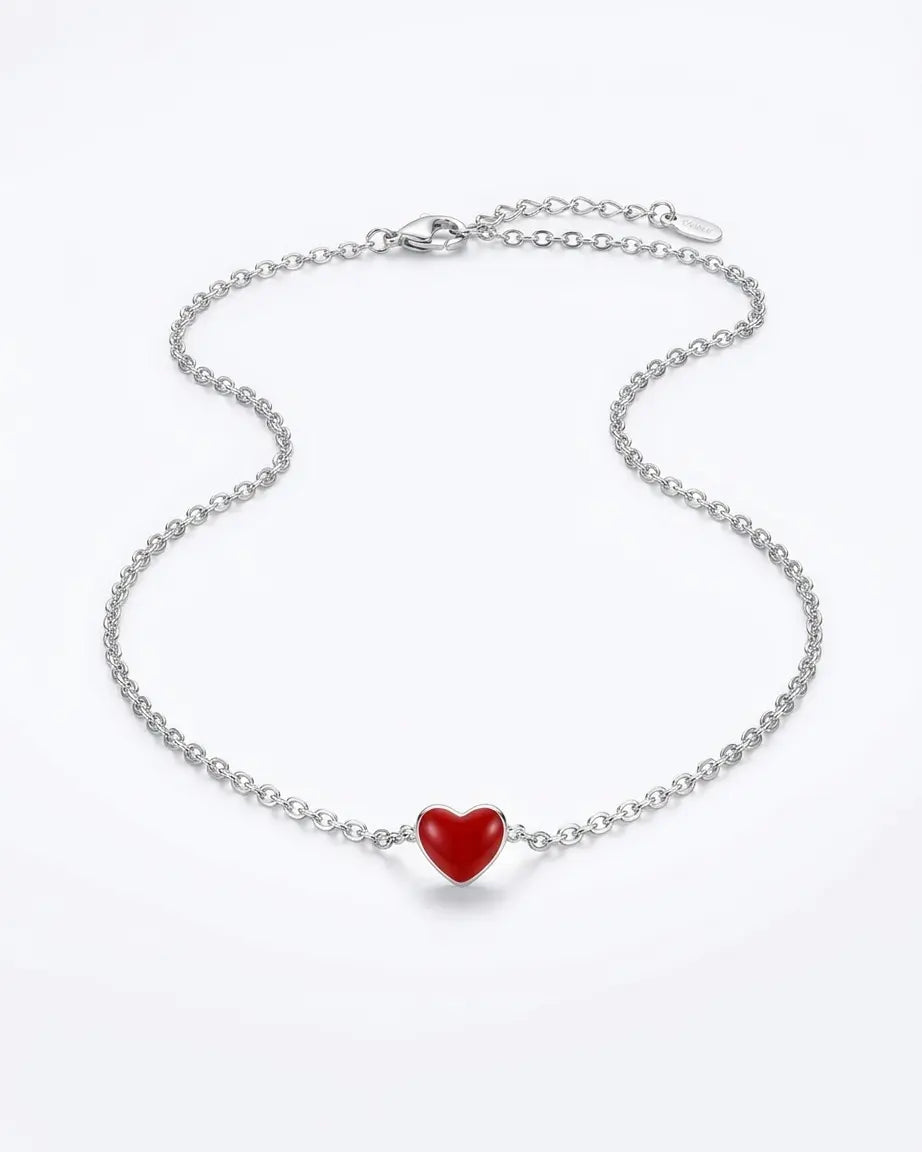 My Little Heart Minimal Necklace - Silver Necklace by BLINGLANE