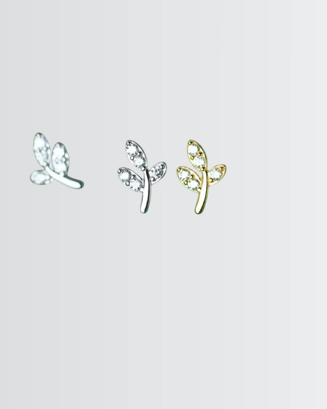 My Little Leaf Studs -  Silver Earrings by BLINGLANE