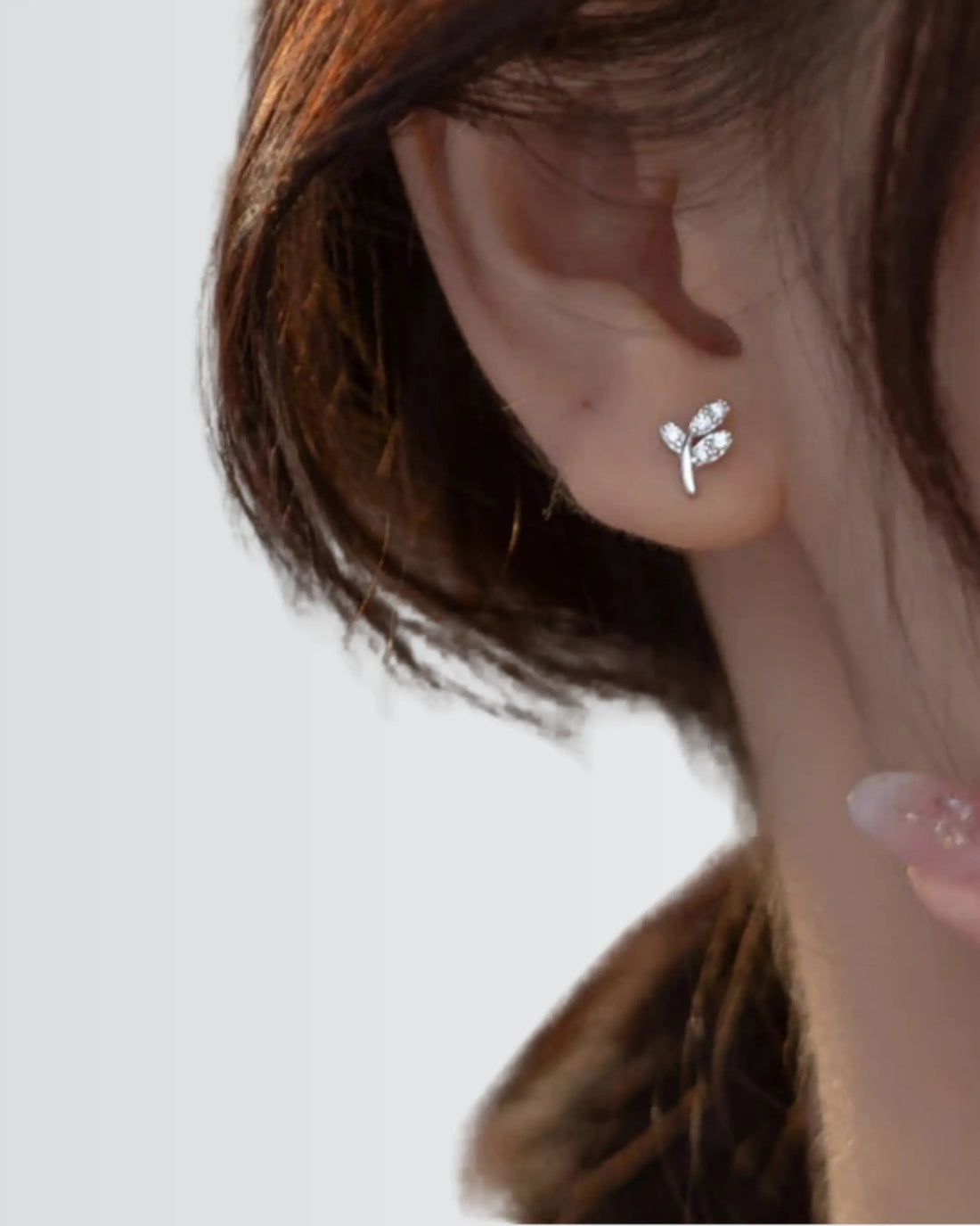 My Little Leaf Studs -  Silver Earrings by BLINGLANE