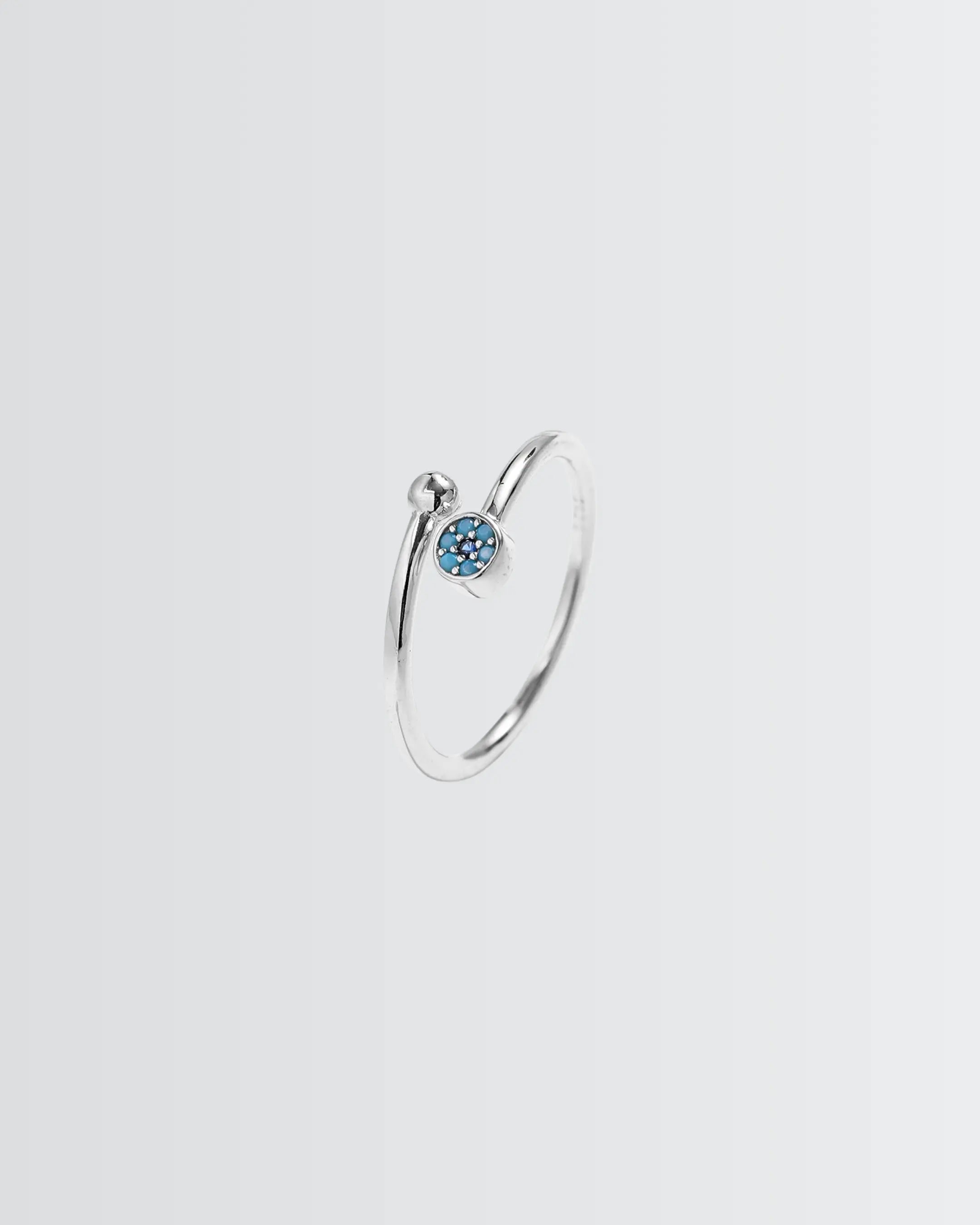 Mystic Evil Eye Ring -  Silver Ring by BLINGLANE