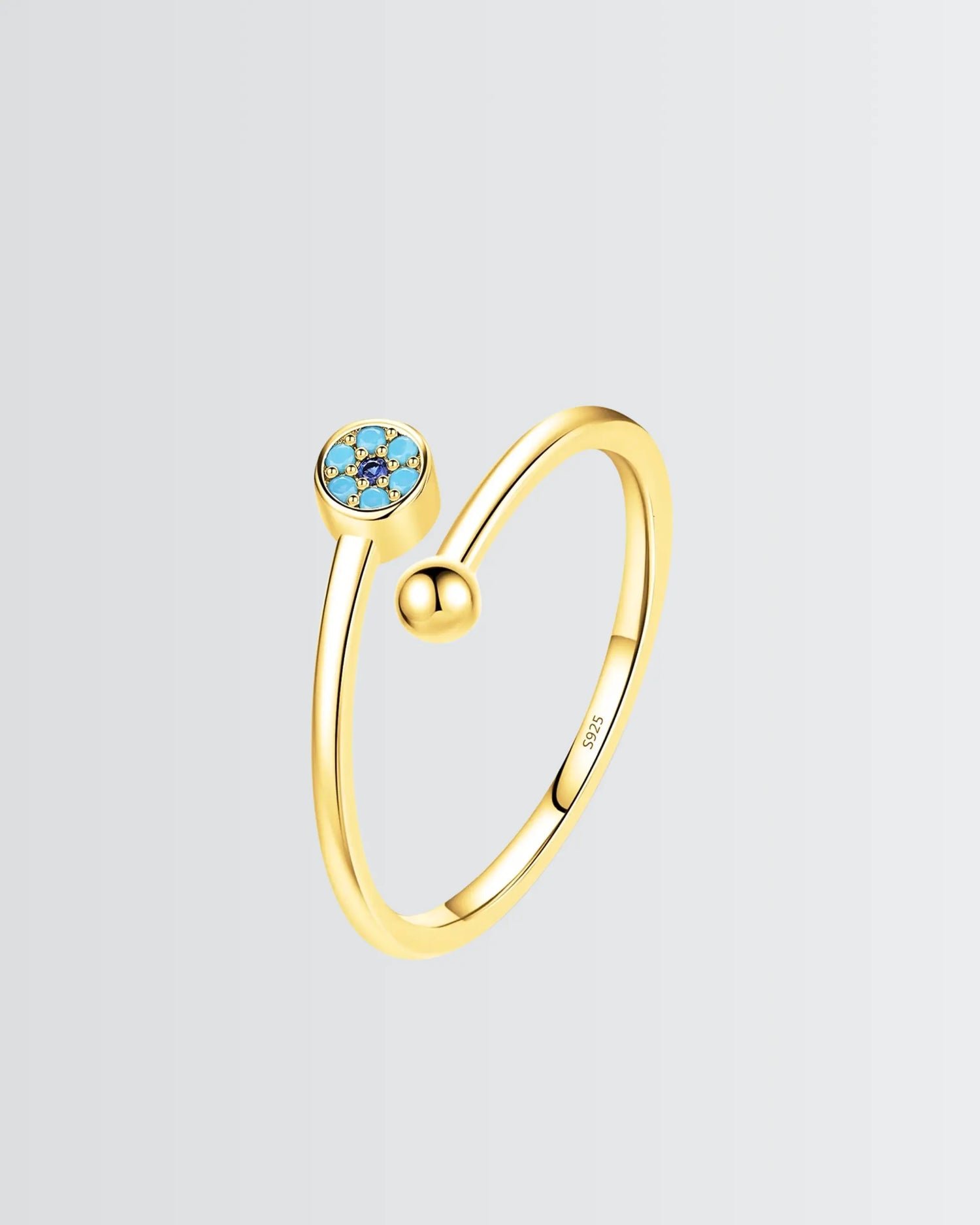 Mystic Evil Eye Ring -  Silver Ring by BLINGLANE