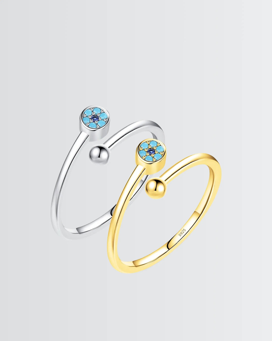 Mystic Evil Eye Ring -  Silver Ring by BLINGLANE