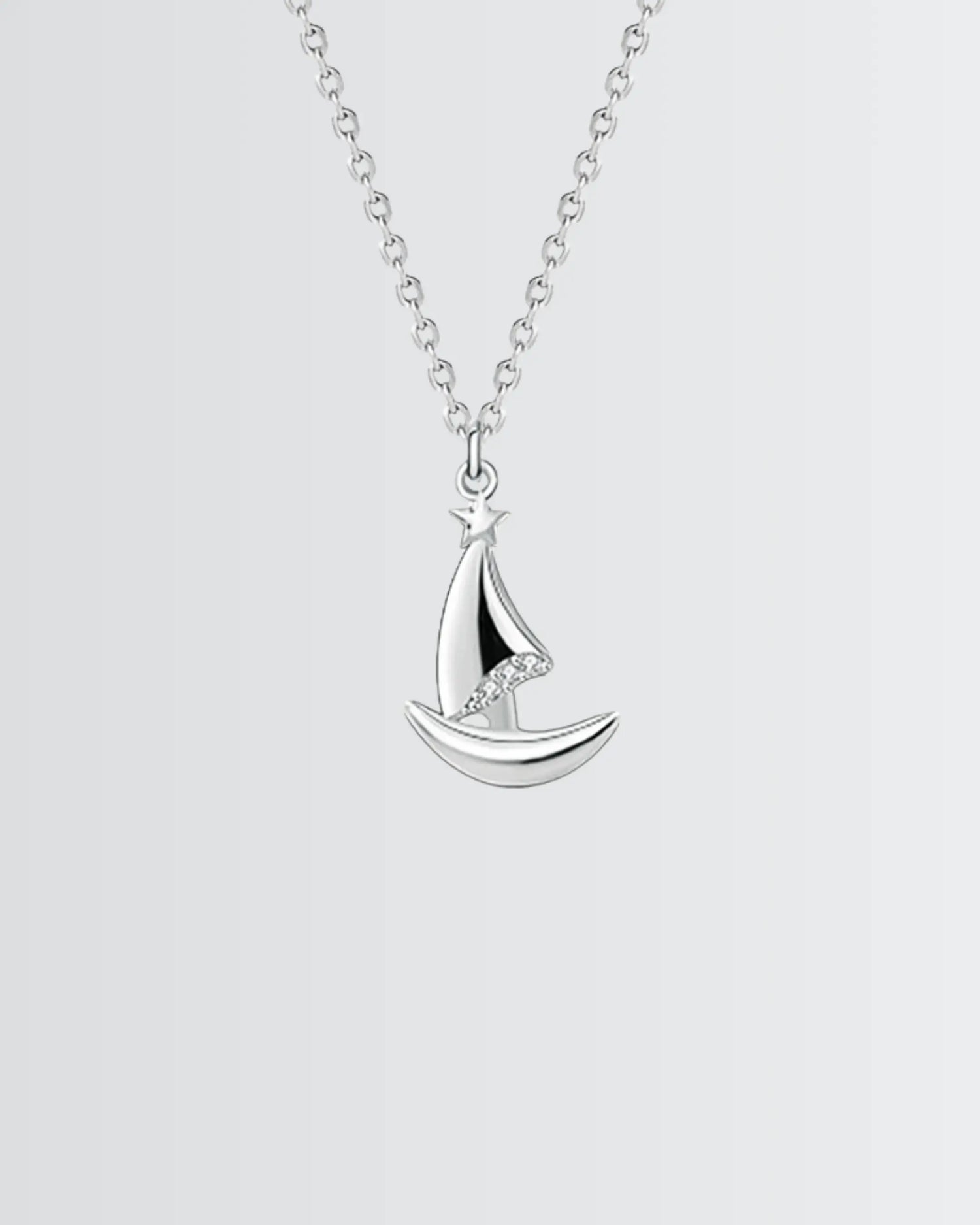 Ocean Bound Couple Necklace -  Silver Necklace by BLINGLANE
