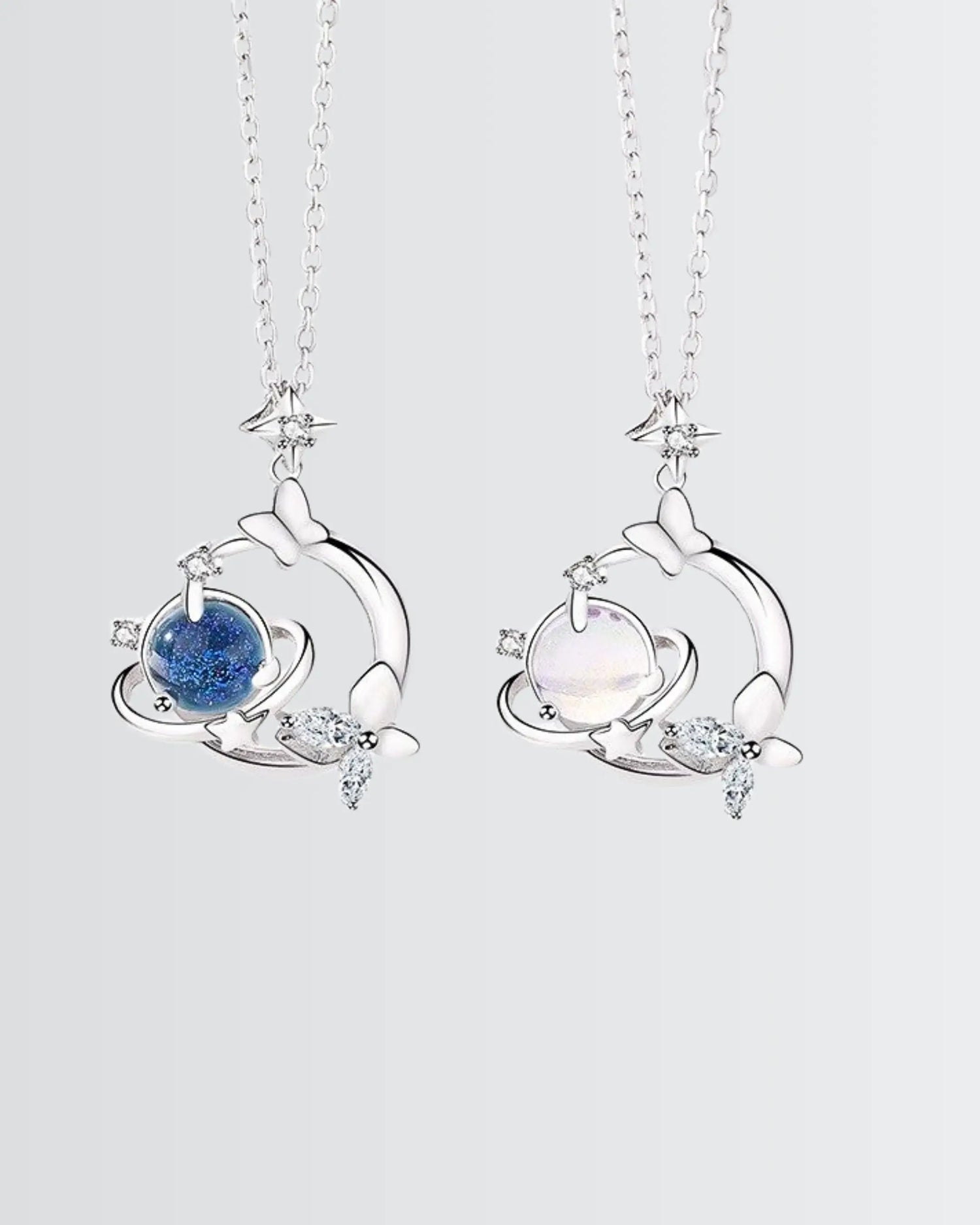 Orbiting You Elite Necklace -  Silver Necklace by BLINGLANE