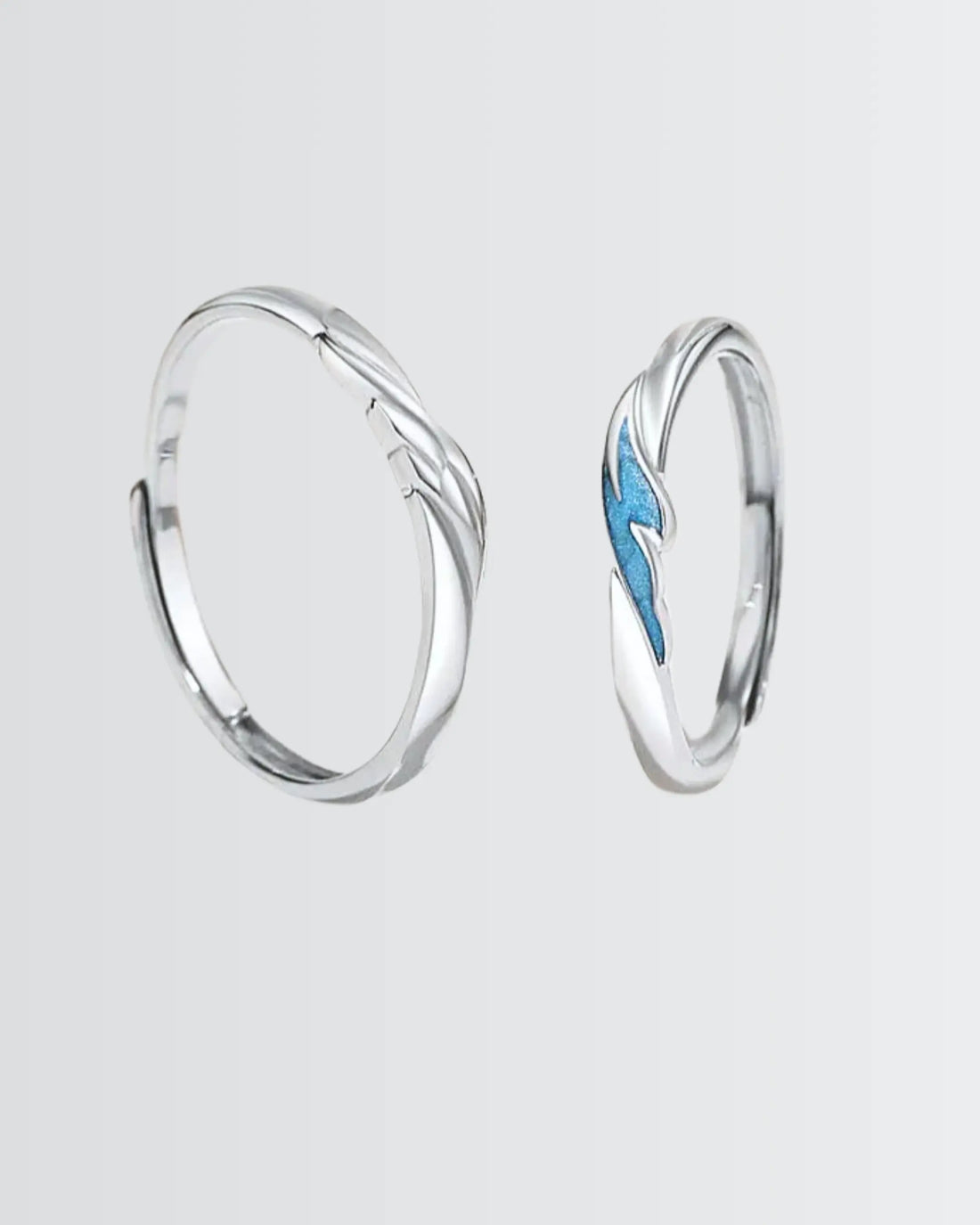 Our Love Beyond Sky &amp; Sea Love Bands -  Silver Ring by BLINGLANE