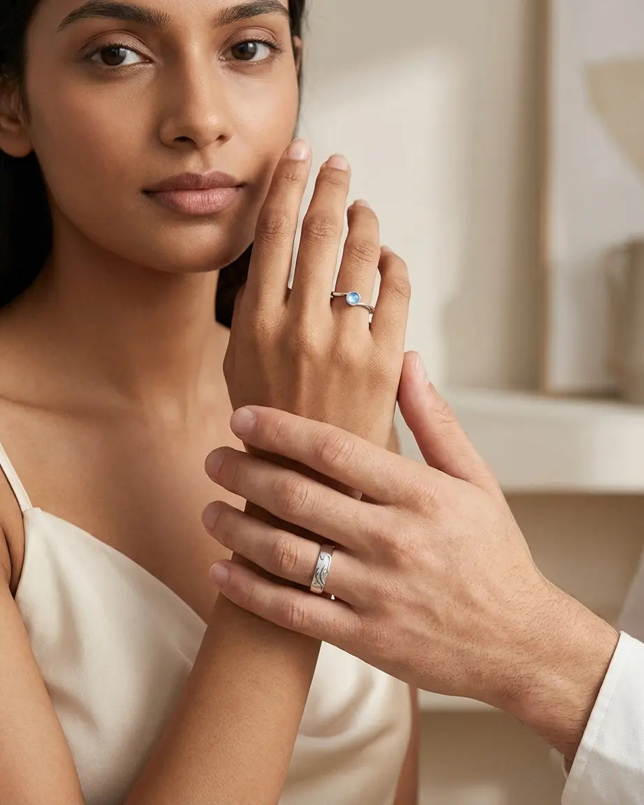 Our Silent Vow Forever Love Bands -  Silver Ring by BLINGLANE
