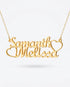 Personalize Couple Names & Hearts Necklace -  Fashion Necklace by BLINGLANE