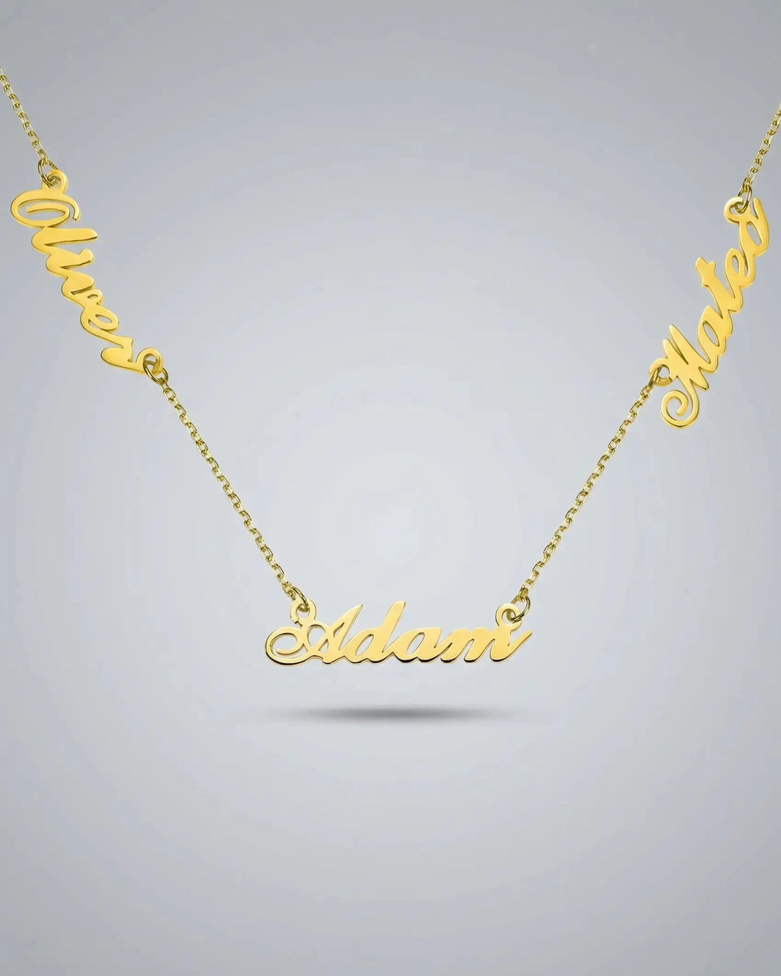 Personalize Three Names Necklace -  Silver Necklace by BLINGLANE