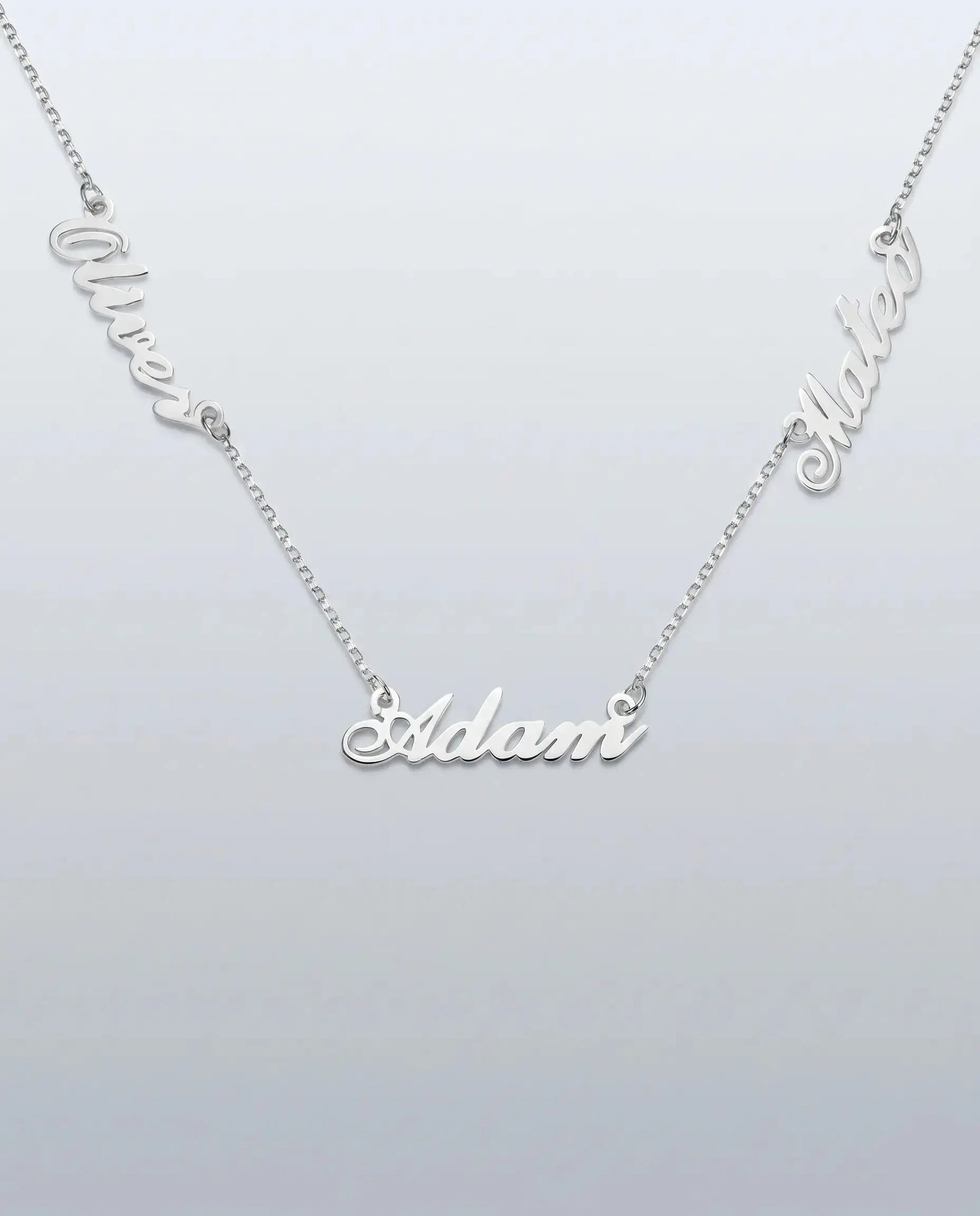 Personalize Three Names Necklace -  Silver Necklace by BLINGLANE