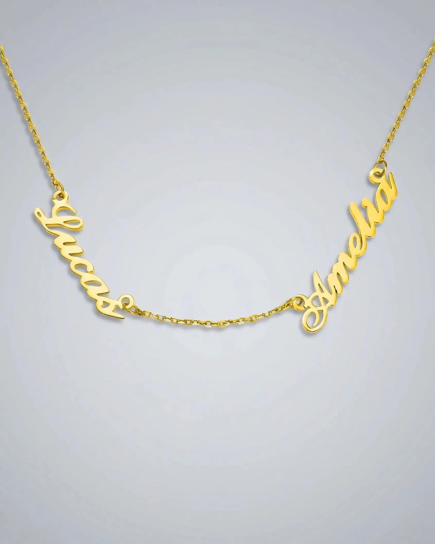 Personalize Two Names Necklace -  Silver Necklace by BLINGLANE