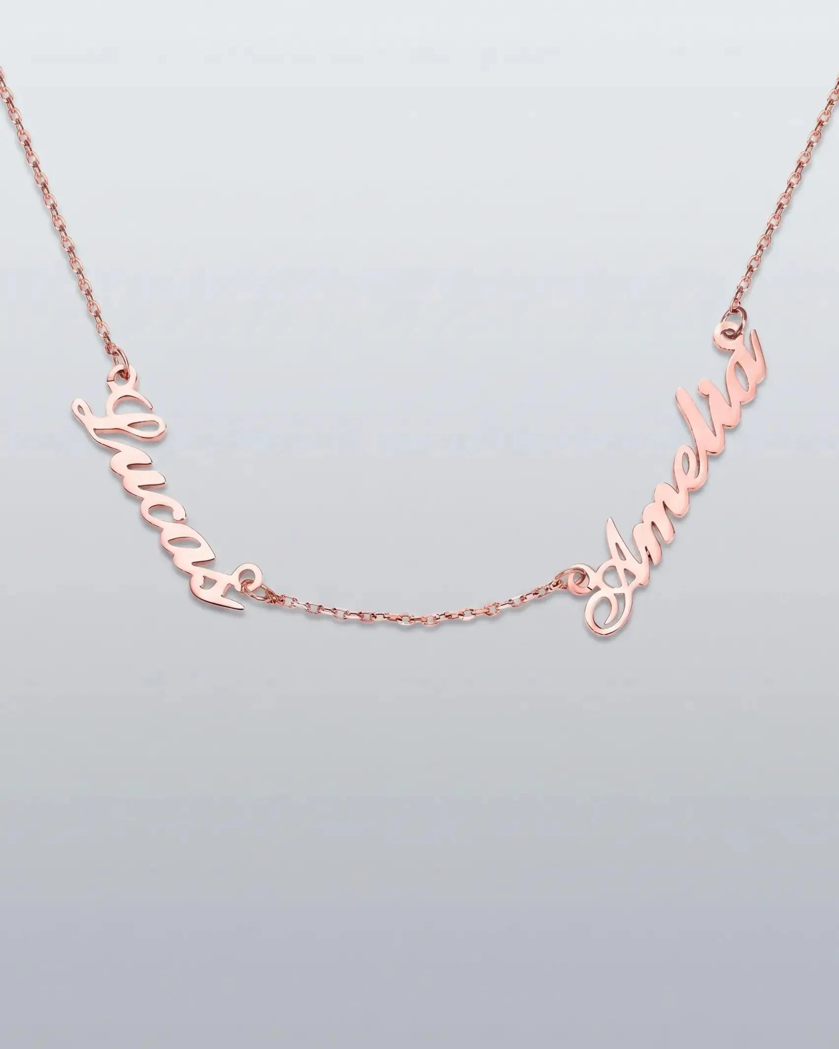 Personalize Two Names Necklace -  Silver Necklace by BLINGLANE