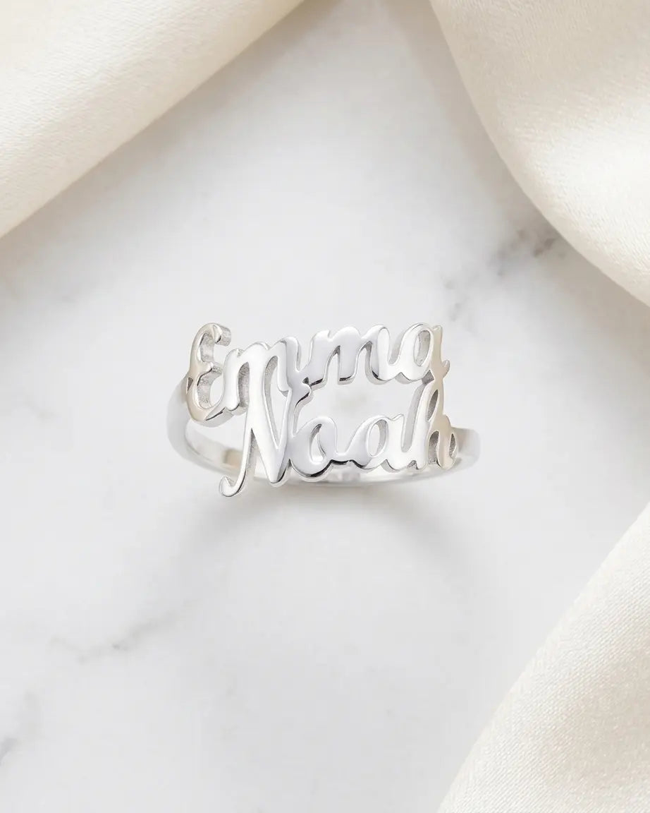 Personalize Two Names Ring -  Fashion Ring by BLINGLANE
