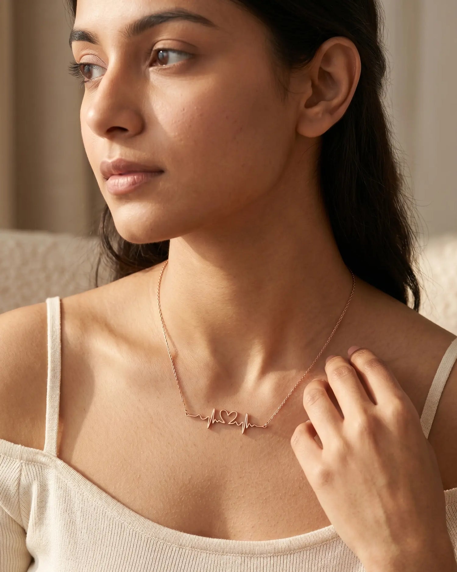 Personalize Your ECG Heart Lifeline Necklace -  Fashion Necklace by BLINGLANE