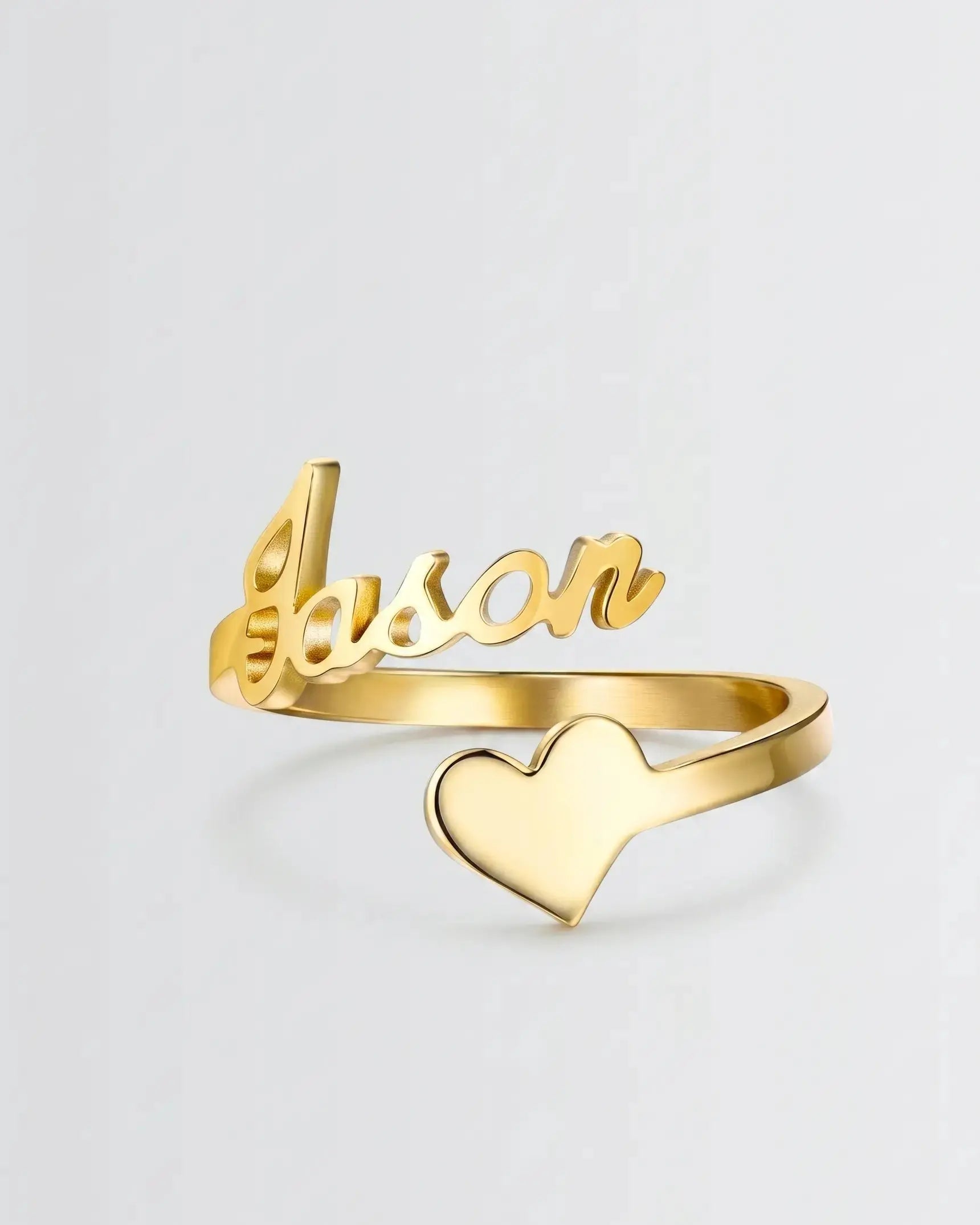 Personalize Your LGBTQIA2S+ Name &amp; Heart Ring -  Fashion Ring by BLINGLANE
